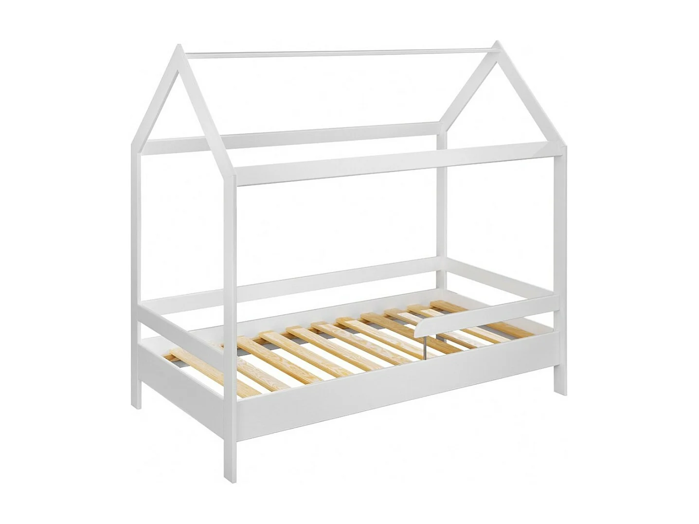 Lit cabane pour enfant 80x160 collection MOGWAI. coloris blanc.