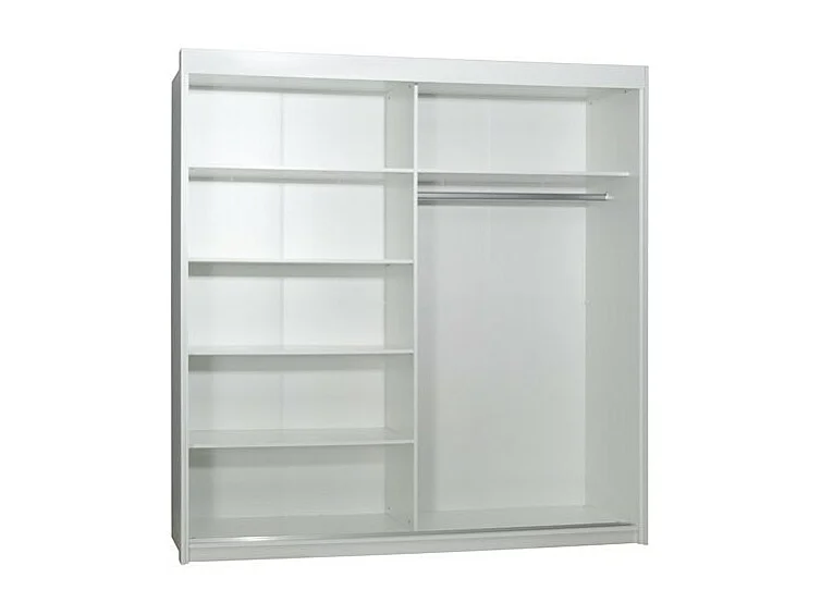 Armario, guardarropa de 200 cm con 2 puertas correderas - blanco - Colección ARSALA