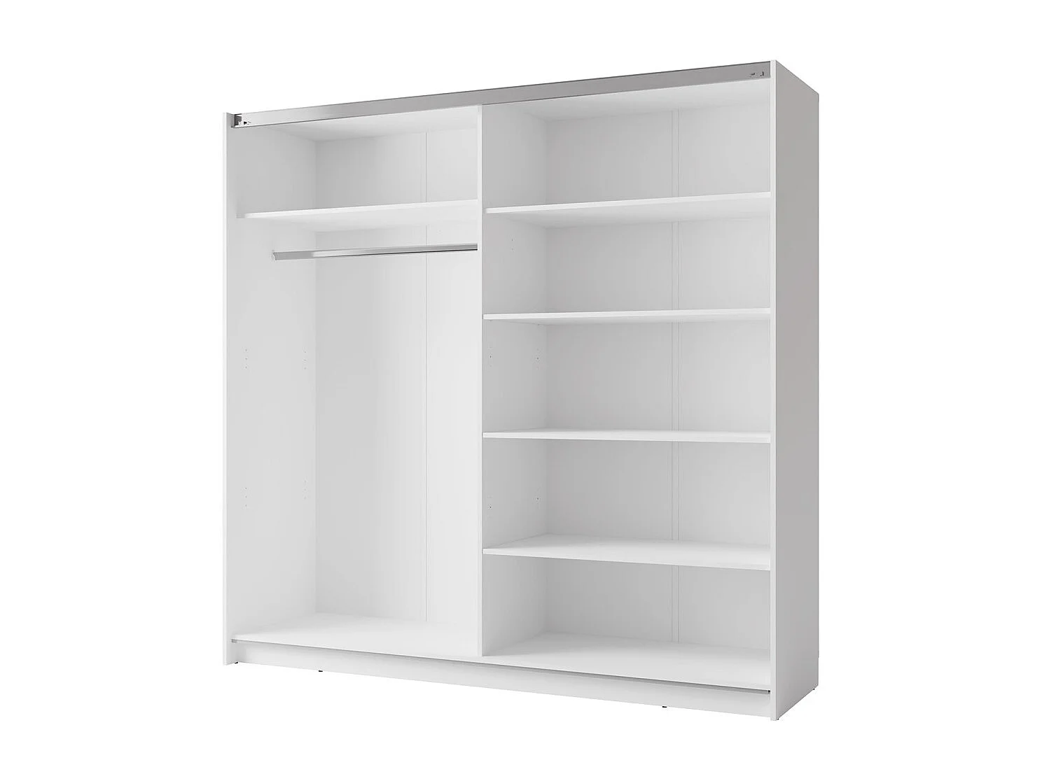 Armoire, garde robe 200 cm 2 portes coulissantes - blanc - Collection ARSALA