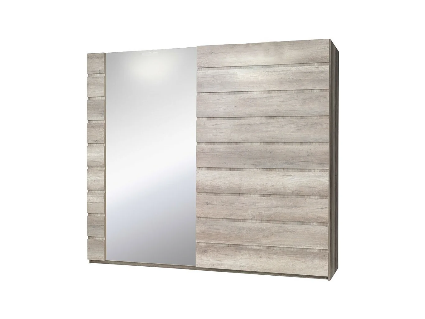 Armário, guarda-roupa ROMI com duas portas de correr de 200 cm, cor dab canyon. Móvel design.