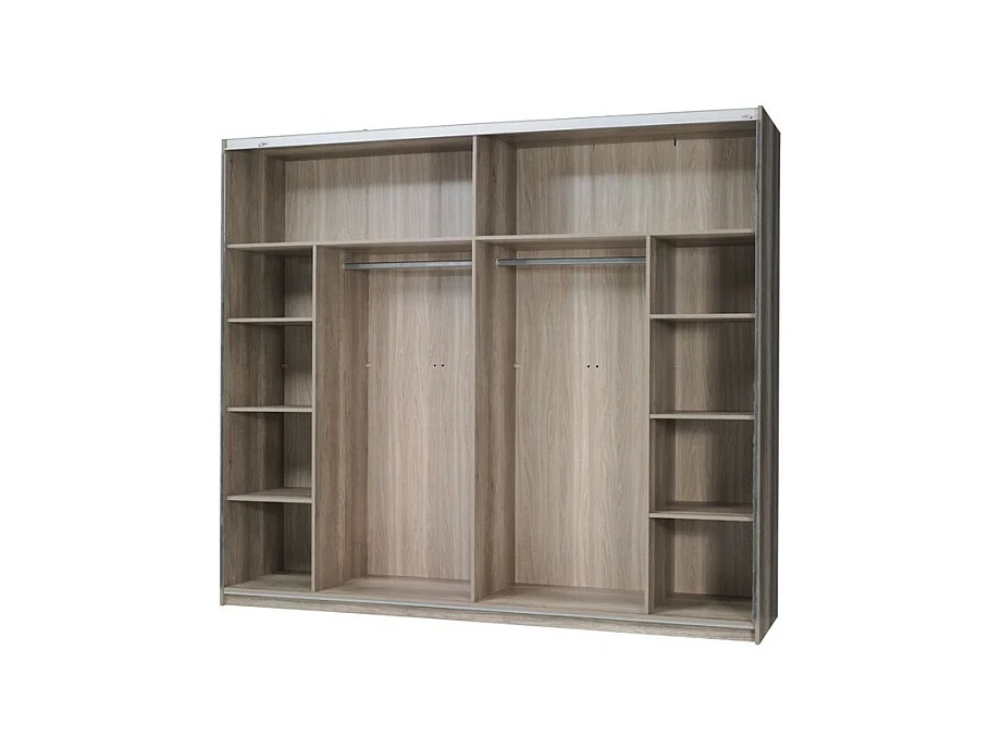 Armário, guarda-roupa ROMI com duas portas de correr de 200 cm, cor dab canyon. Móvel design.