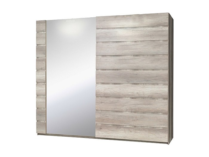 Meublorama Display Cabinet 4 Doors Farra Colour Oak Dab Canyon with LED