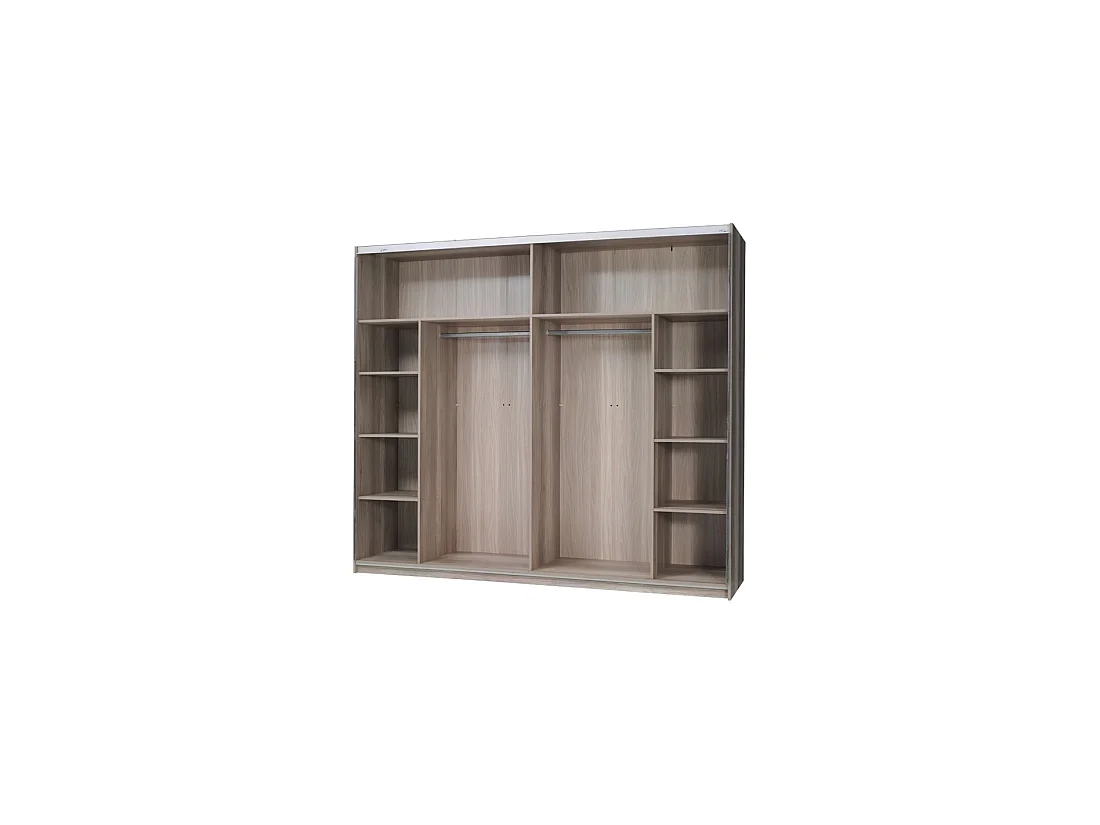 Armoire ROMI – 2 portes coulissantes avec miroir – L200 cm