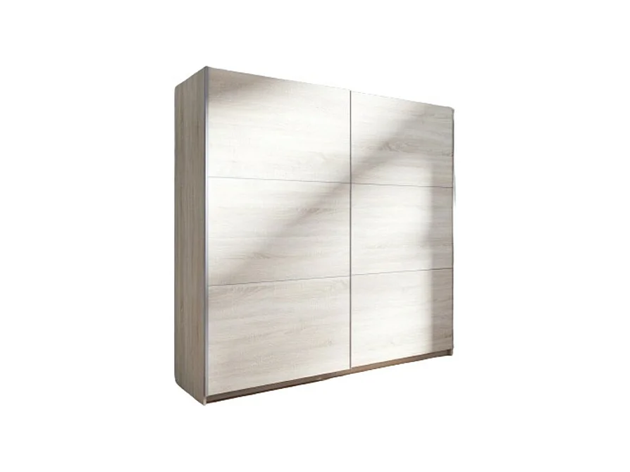 Armadio, guardaroba 200 cm 2 porte scorrevoli - rovere sonoma - Collezione ARSALA