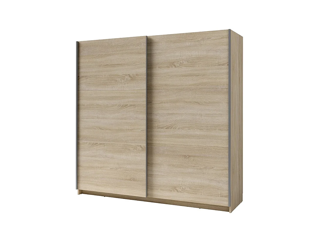 Kledingkast, garderobe 200 cm 2 schuifdeuren - sonoma eik - Collectie ARSALA