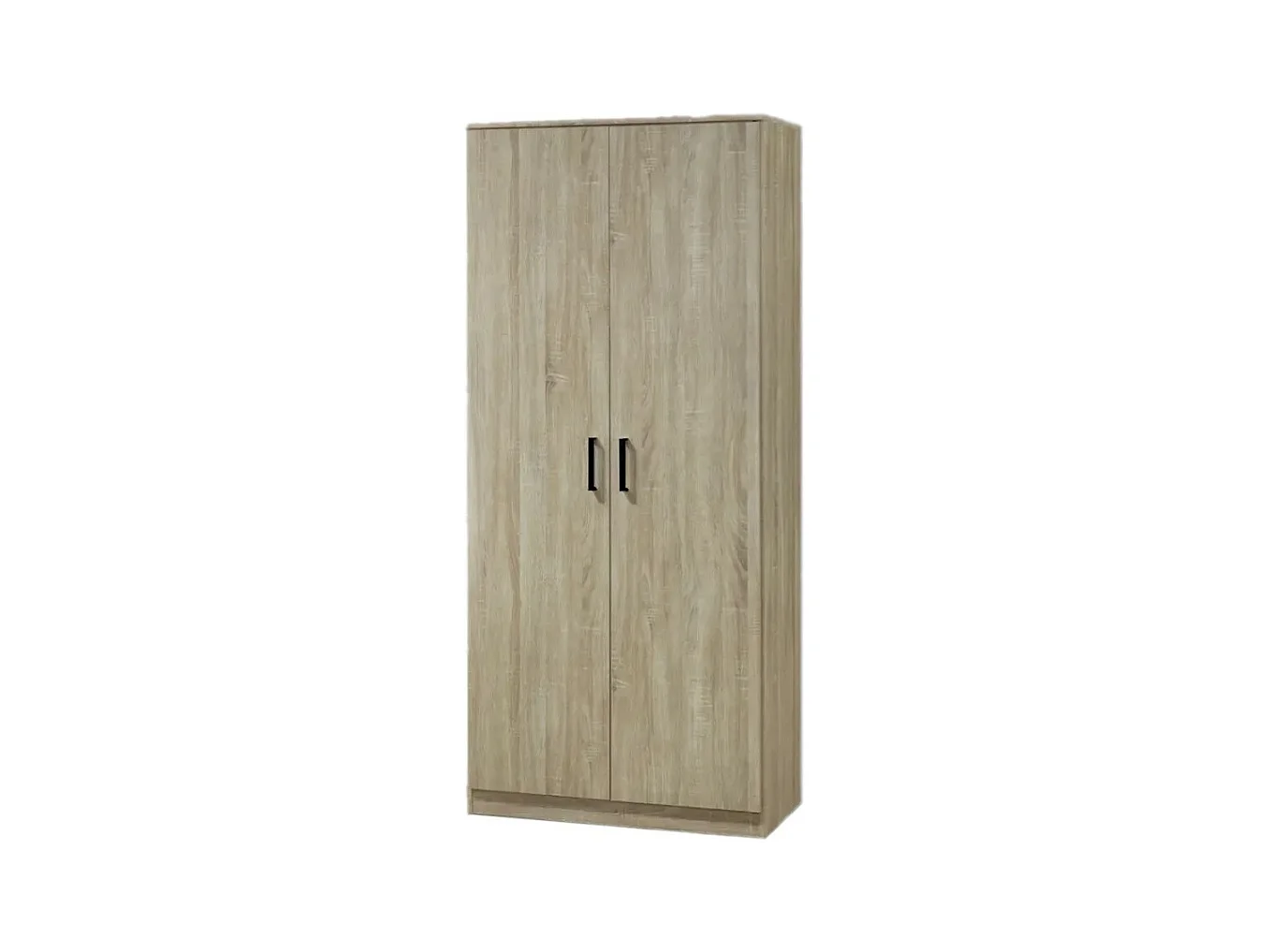 Armoire DALAMAN 2 portes – Chêne clair – Penderie + étagères – Style scandinave