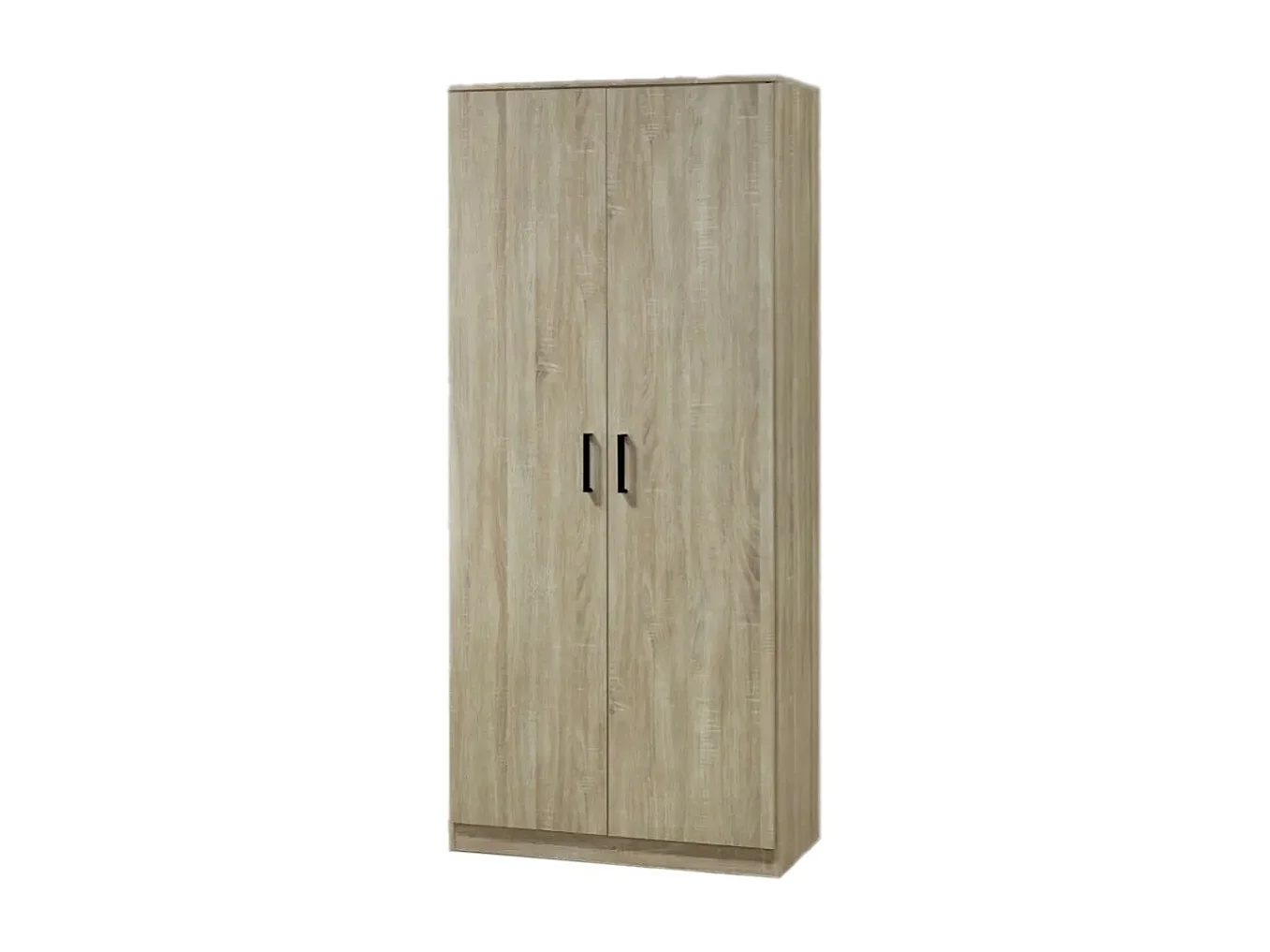 Armoire DALAMAN 2 portes – Chêne clair – Penderie + étagères – Style scandinave