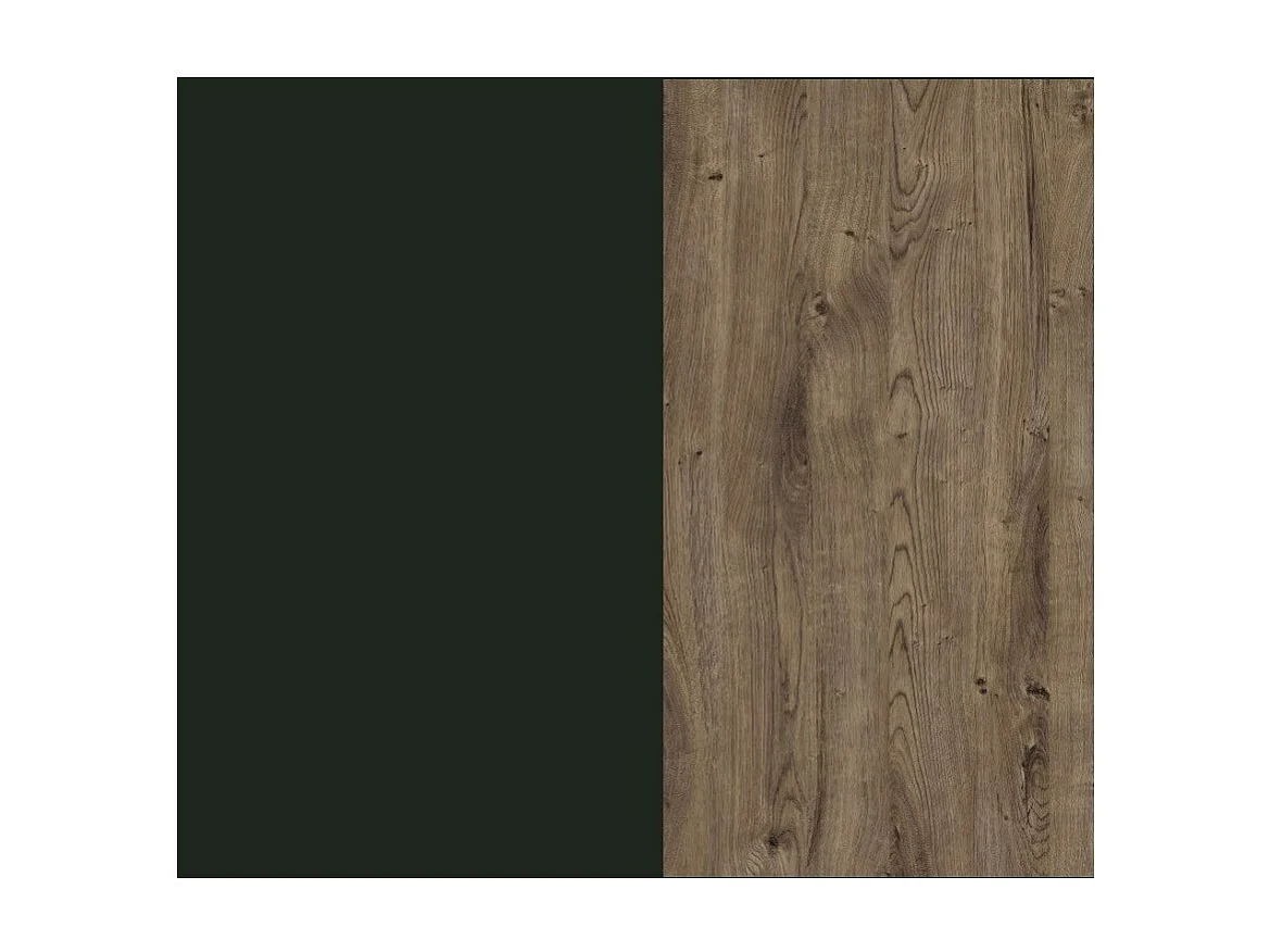 Armoire 200x220 avec 4 portes. Coloris vert kaki et chêne. Collection ASSIA