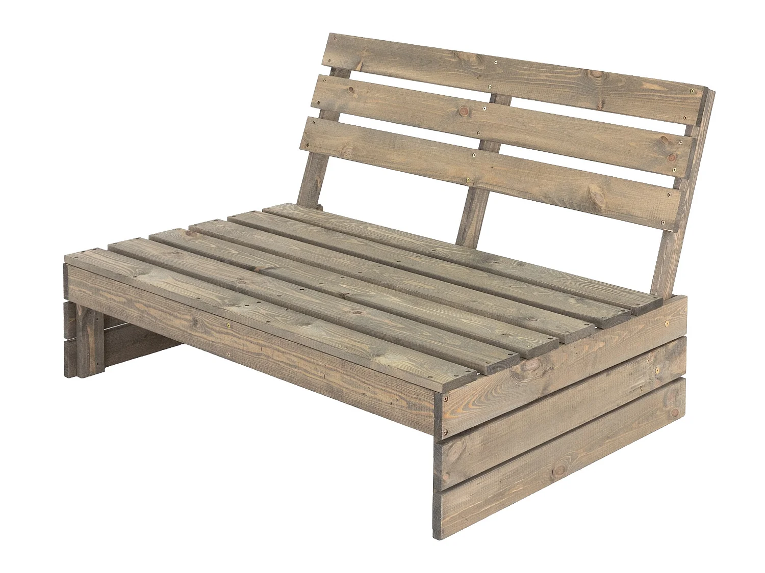 Banc de jardin bois massif de pin/épicéa 3 places dossier haut 120cm ECD Germany