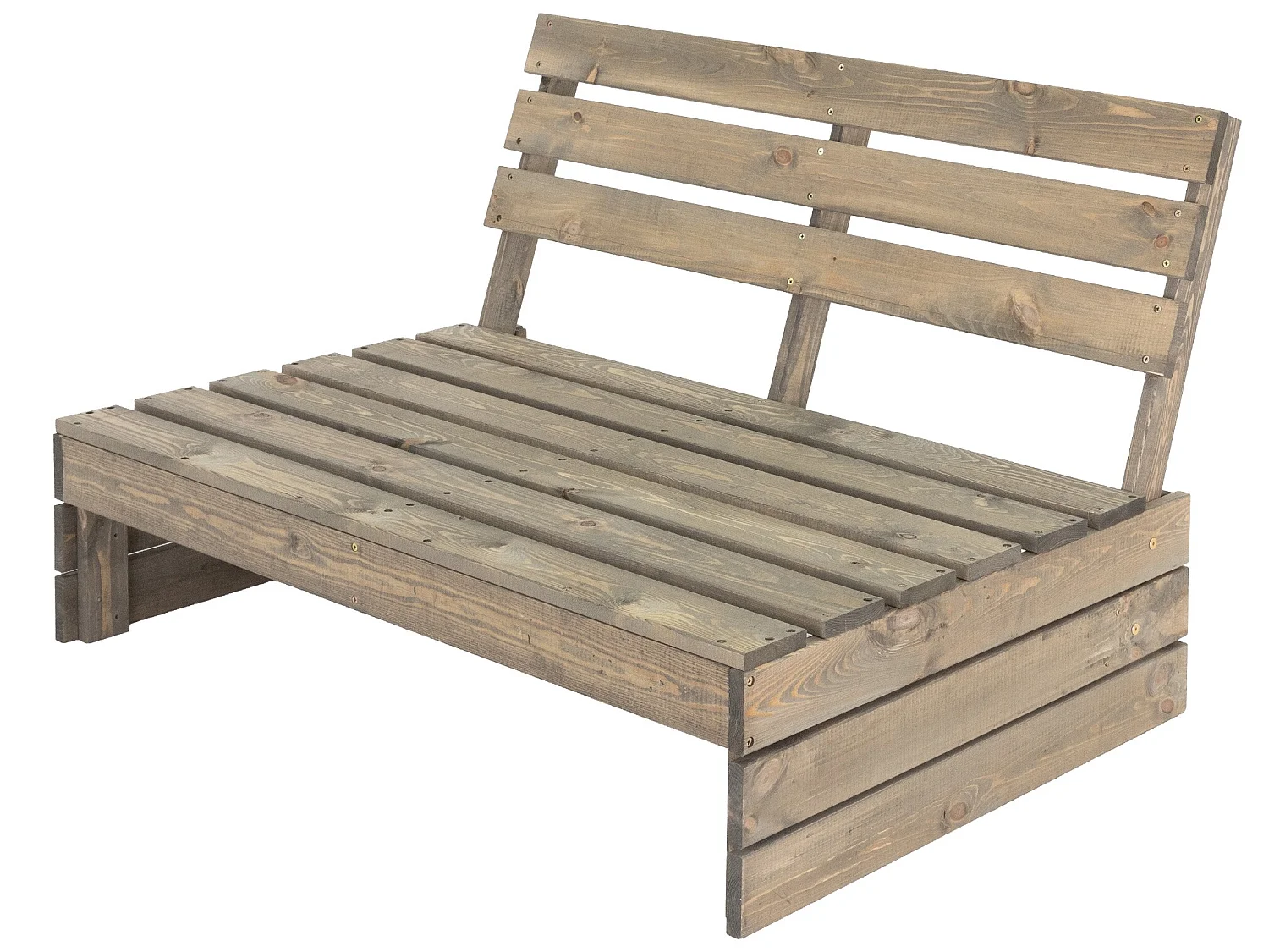 Banc de jardin bois massif de pin/épicéa 3 places dossier haut 120cm ECD Germany