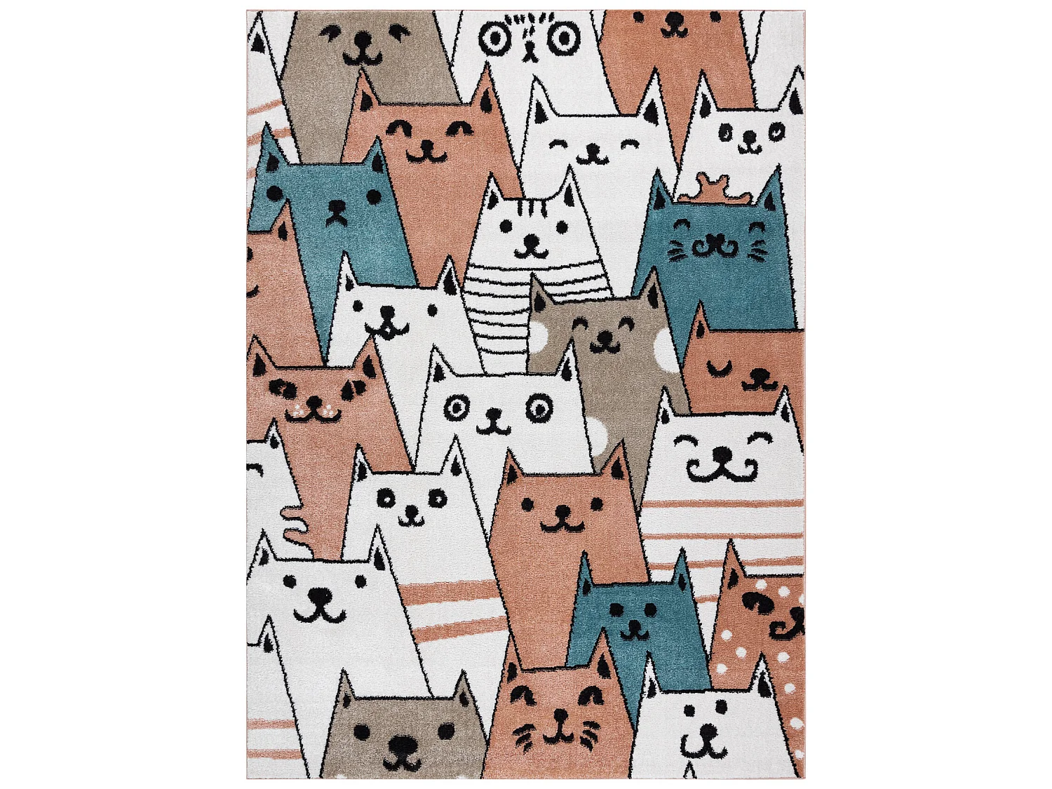 Tapijt FUN Gatti voor kinderen, katten multi roze 240x330 cm