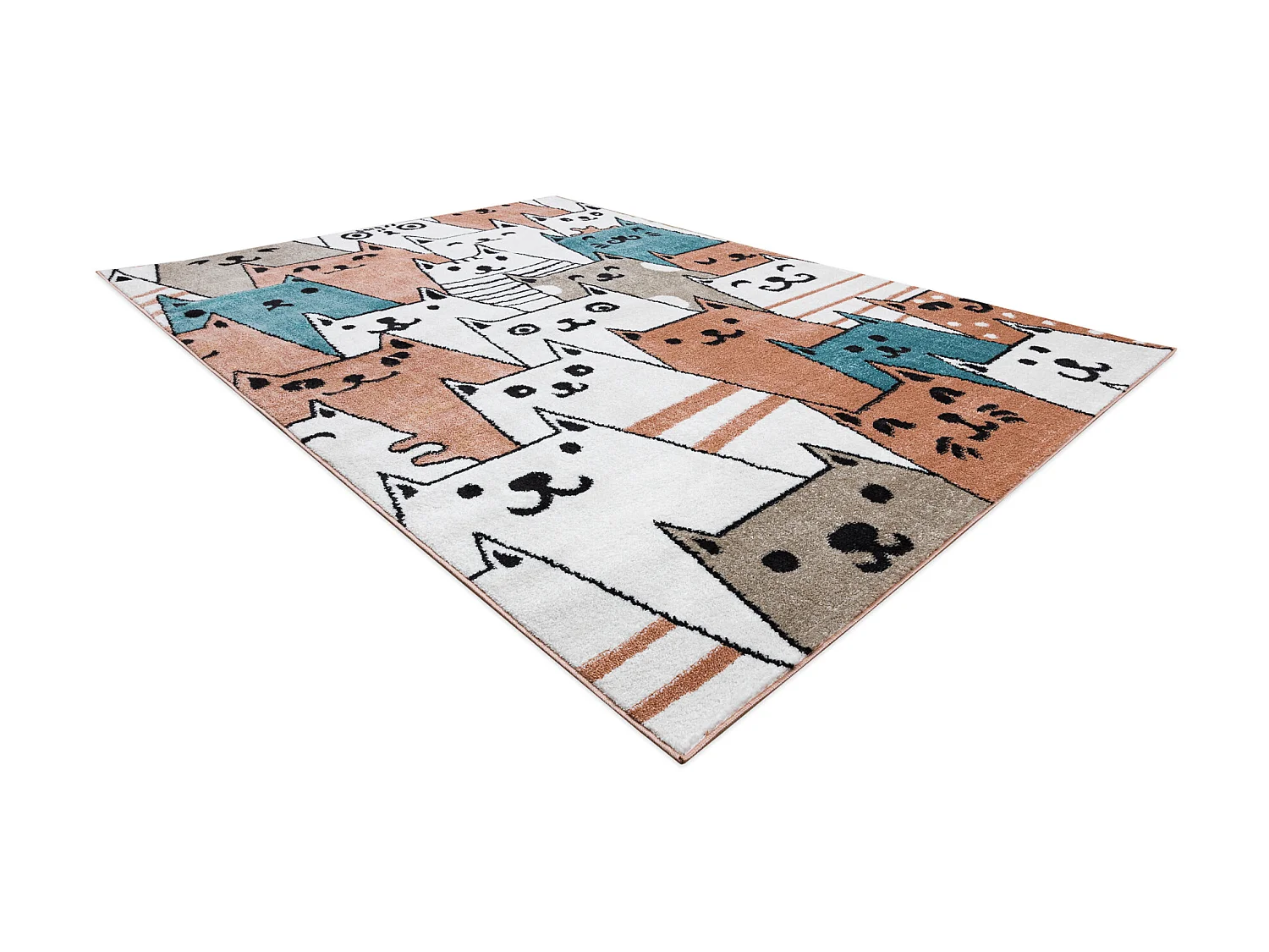 Tapijt FUN Gatti voor kinderen, katten multi roze 240x330 cm