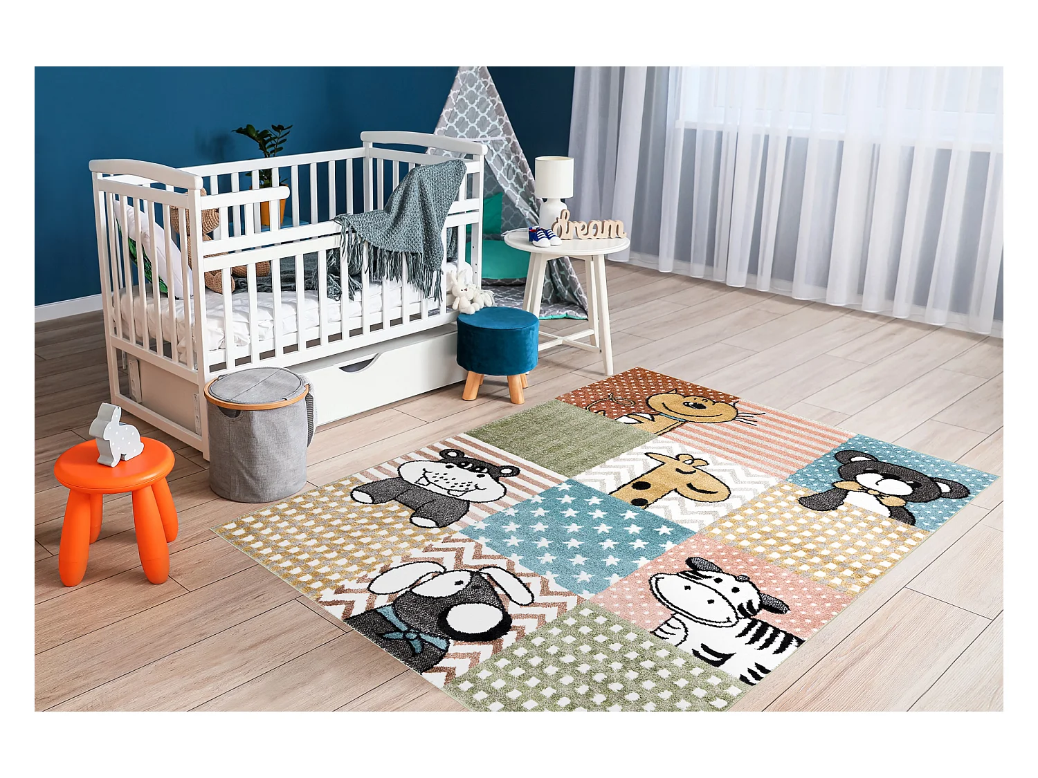 Tapis FUN Pets pour enfants, animaux coloré mutli 80x150 cm