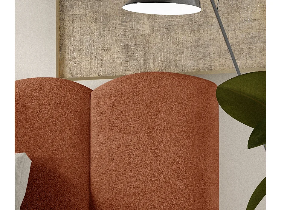FURNISTAR Łóżko tapicerowane BAILEY z pojemnikiem na pościel| Bubble Bed 160x200|Łóżko dwuosobowe |Stelaż|Wygląd łóżka kontynentalnego|bez materaca-Biały