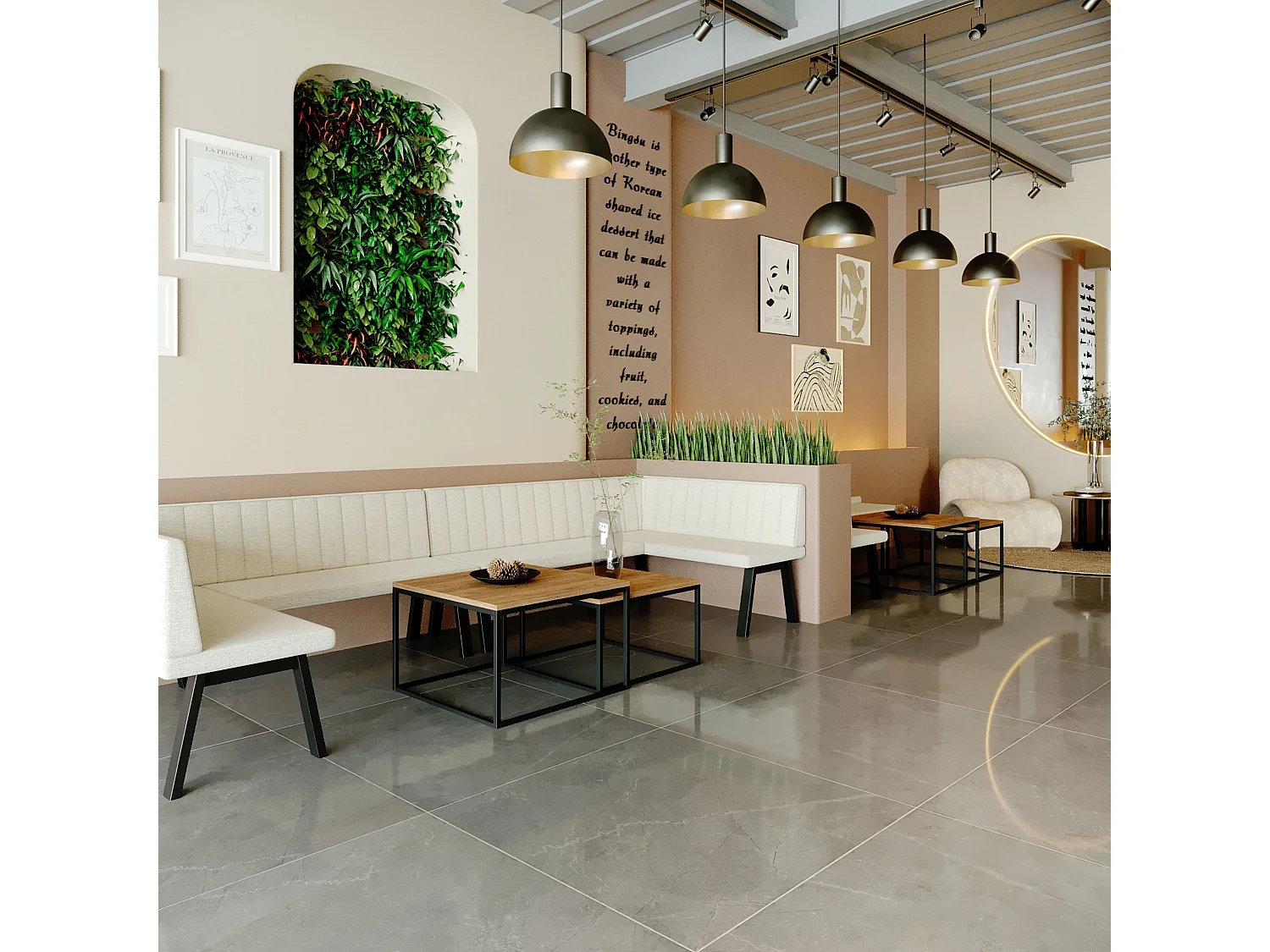 Banquette d’angle Akiko Metal A -196x128-Droite-Soft33- Similicuir|Ensemble banquette d’angle|Cuisine|moderne|Coin salon|Coin repas