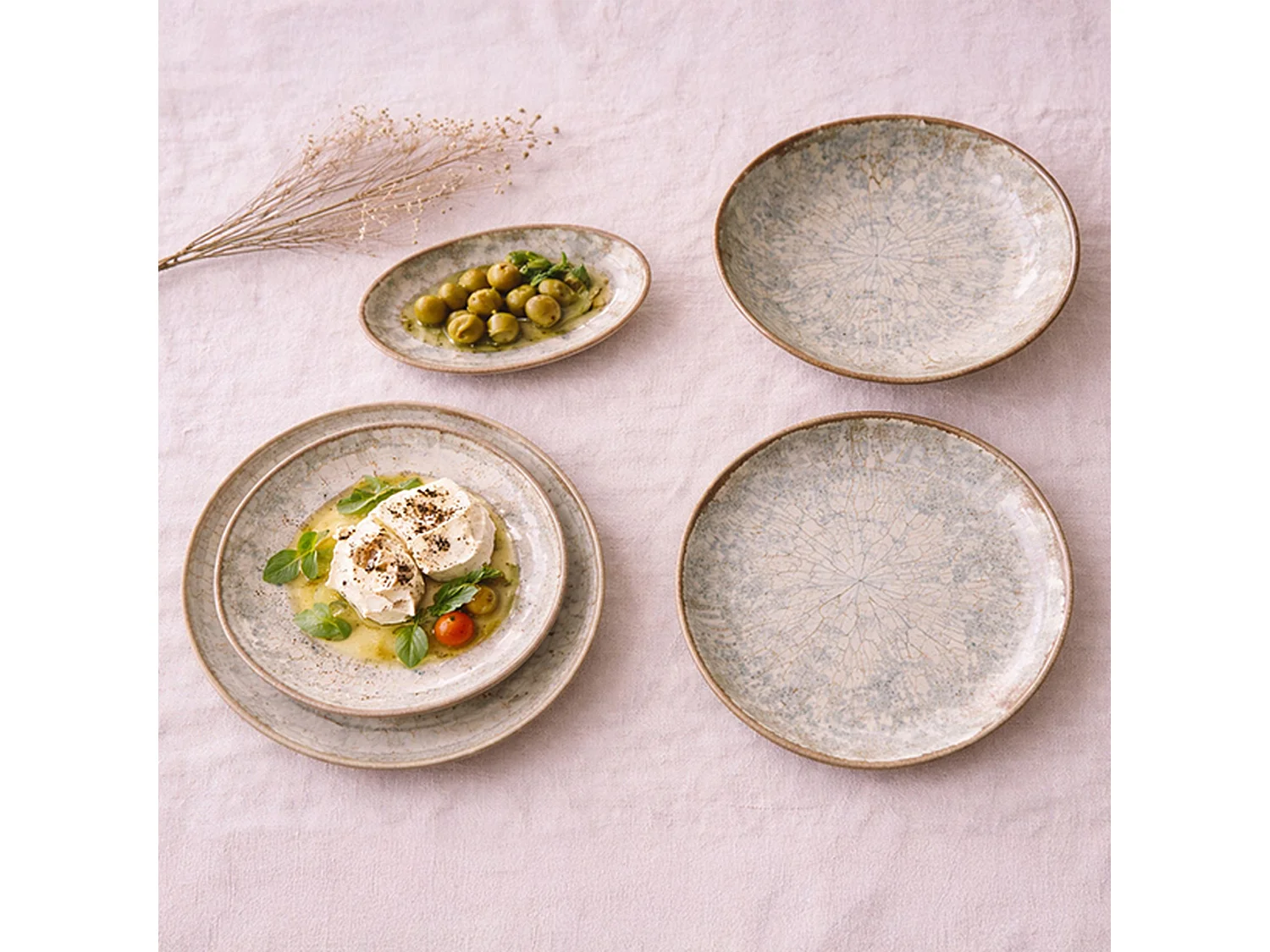 Novastyl - Lot 6 Assiettes Calottes Mineral 21cm En Faience
