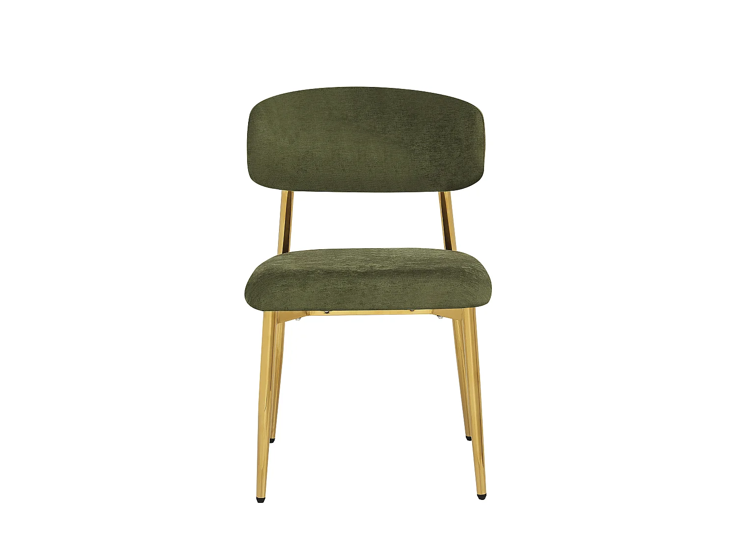 Lot de 2 Chaises de Salle à Manger Modernes 51x50x81cm - Chaises Rembourrées avec Piétement Doré, Charge 125kg, Style Élégant - Vert et Doré