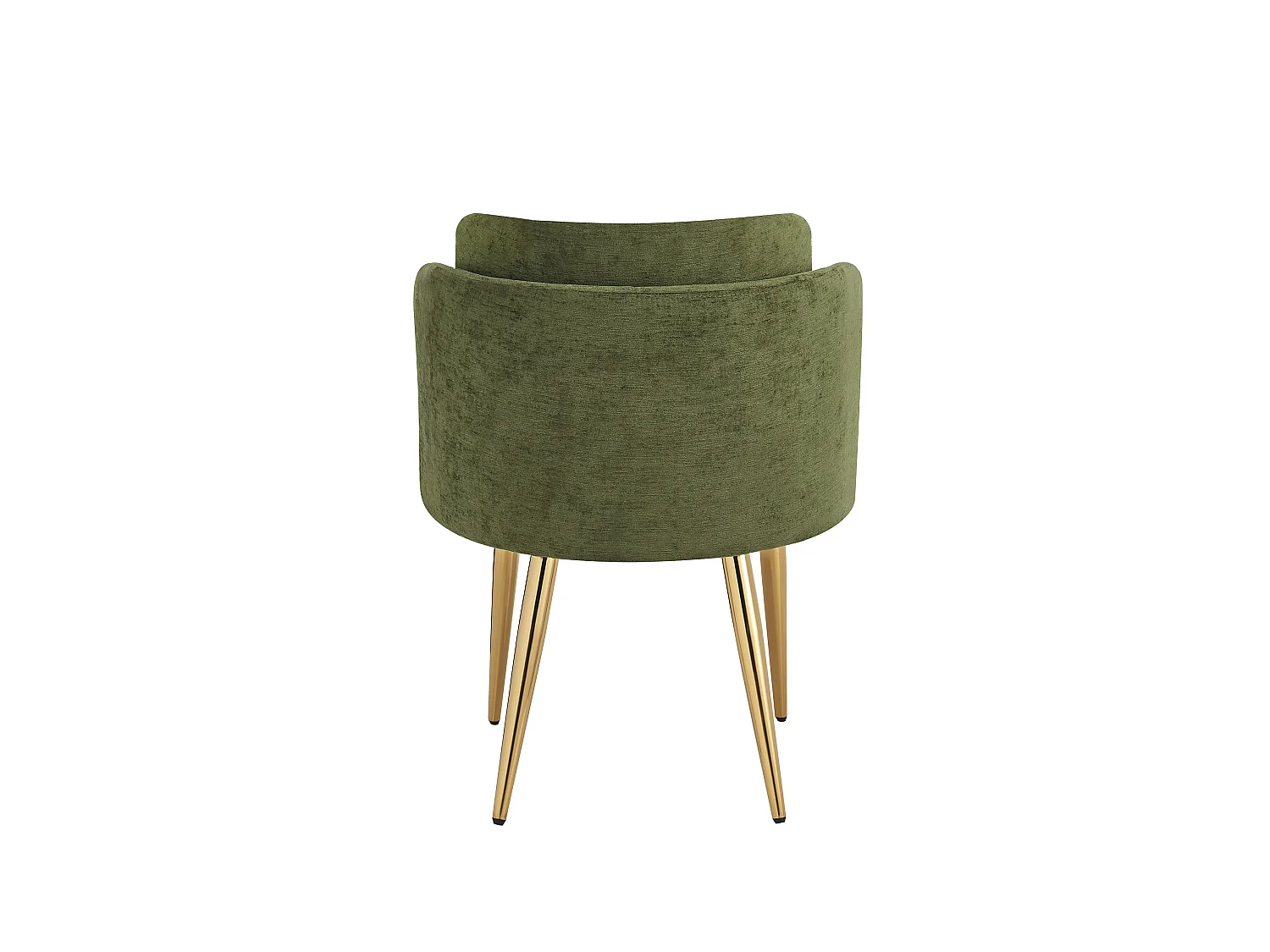 Set di 4 Sedie da Pranzo Moderne 58,5x62x78 cm - Sedie Imbottite - Gambe delle Sedie Regolabili in Altezza - Verde e Oro