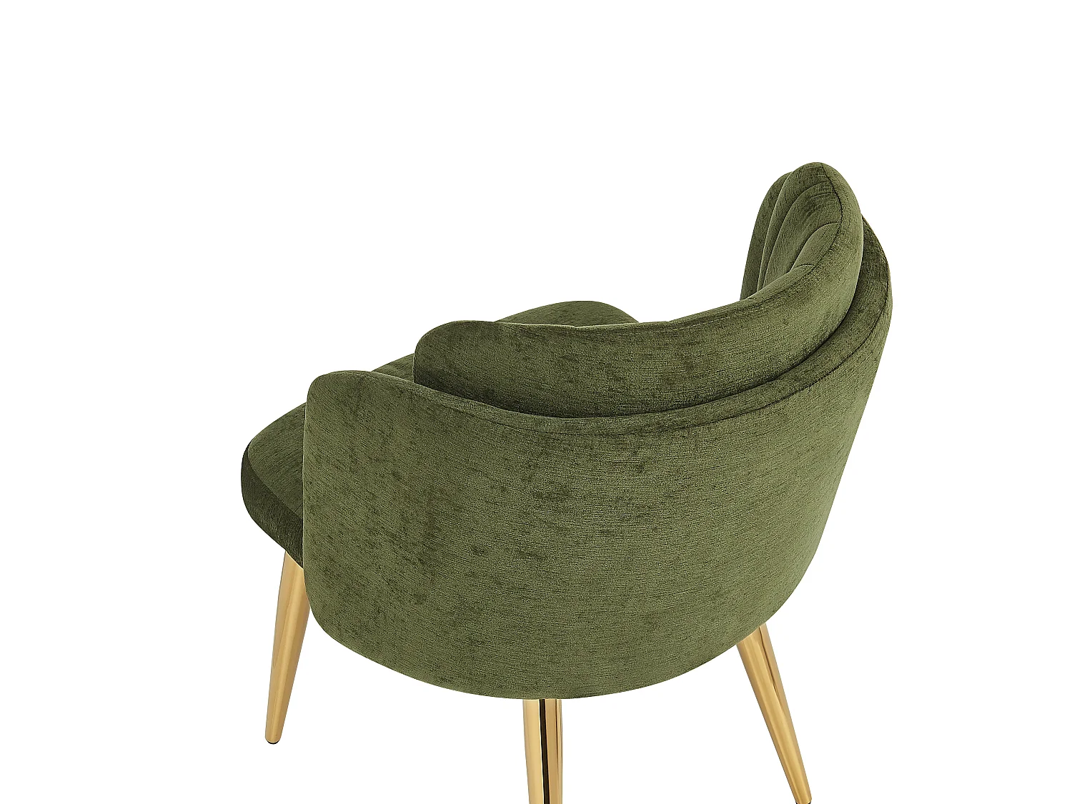 Set di 4 Sedie da Pranzo Moderne 58,5x62x78 cm - Sedie Imbottite - Gambe delle Sedie Regolabili in Altezza - Verde e Oro