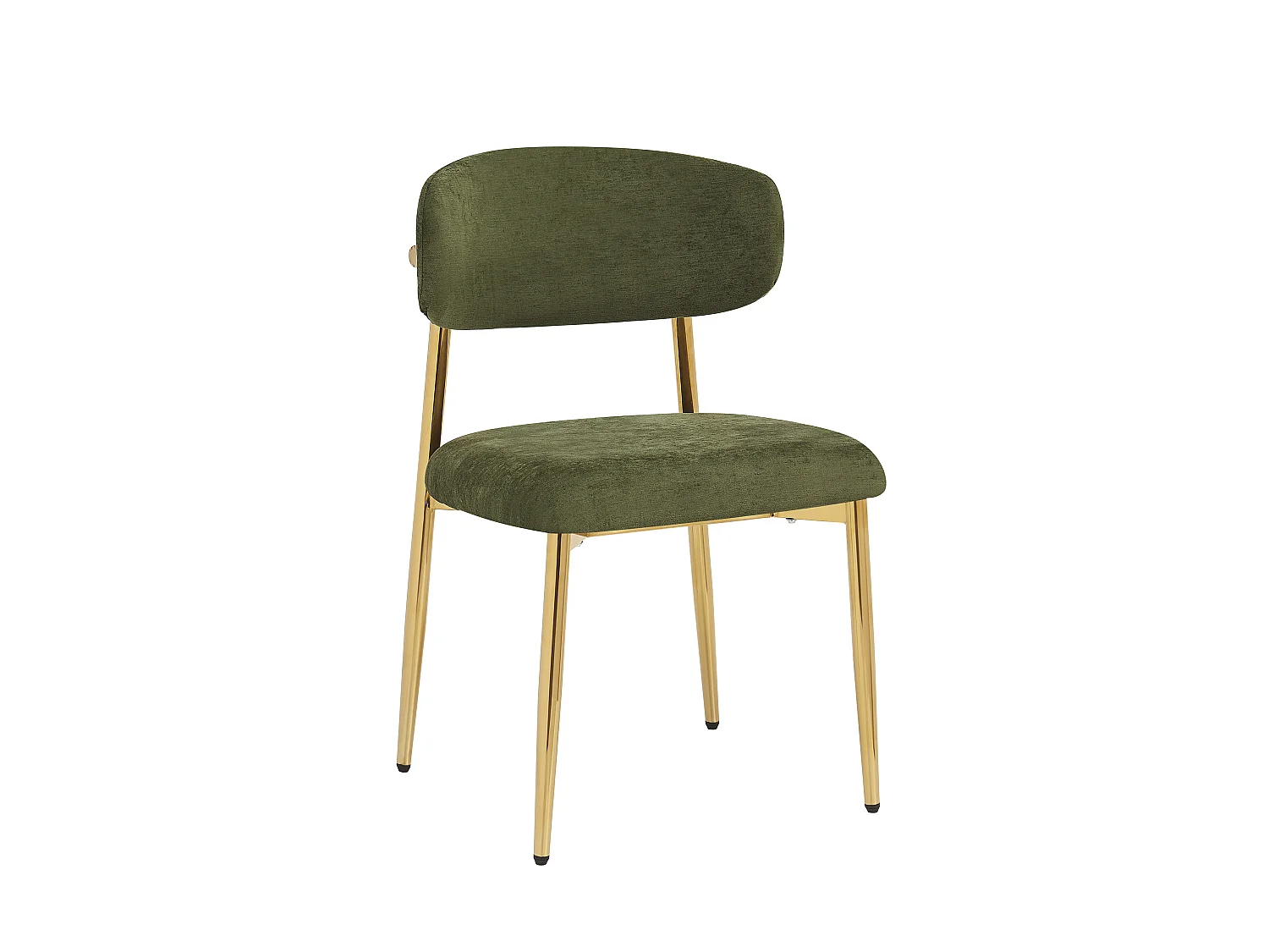 Lot de 6 Chaises de Salle à Manger Modernes 51x50x81cm - Chaises Rembourrées avec Piétement Doré, Charge 125kg, Style Élégant - Vert et Doré