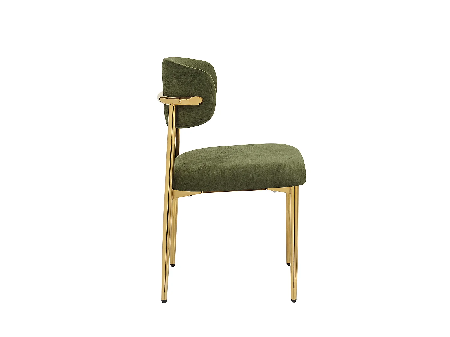 Lot de 6 Chaises de Salle à Manger Modernes 51x50x81cm - Chaises Rembourrées avec Piétement Doré, Charge 125kg, Style Élégant - Vert et Doré