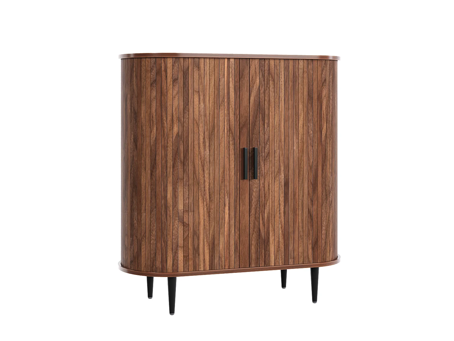 Meuble à chaussures moderne / Buffet 85x40x93cm - avec 2 portes coulissantes et 4 hameçons - avec des étagères - Naturel