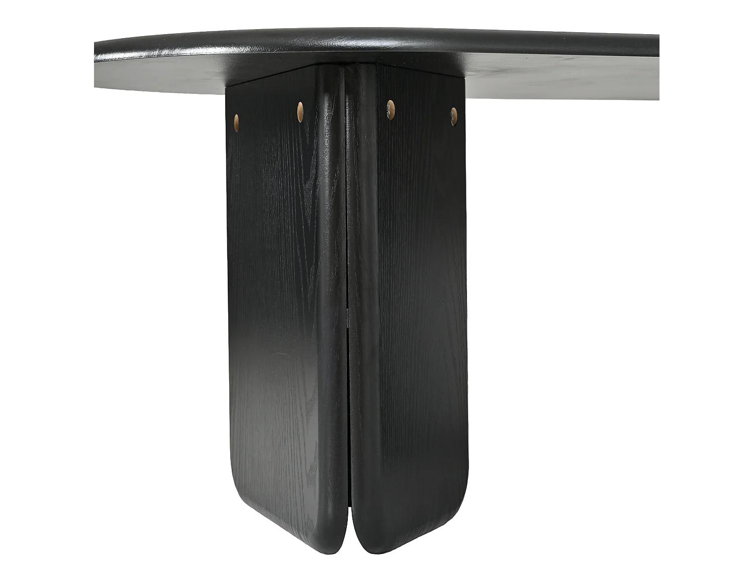 Table basse ovale moderne 99x50x40 cm - Table d'appoint pour salon - Pieds décoratifs - Idéale pour le salon - MDF - Noir
