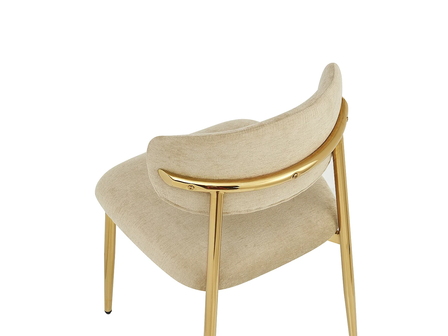 Lot de 2 Chaises de Salle à Manger Modernes 51x50x81cm - Chaises Rembourrées avec Piétement Doré, Charge 125kg, Style Élégant - Marron et Doré