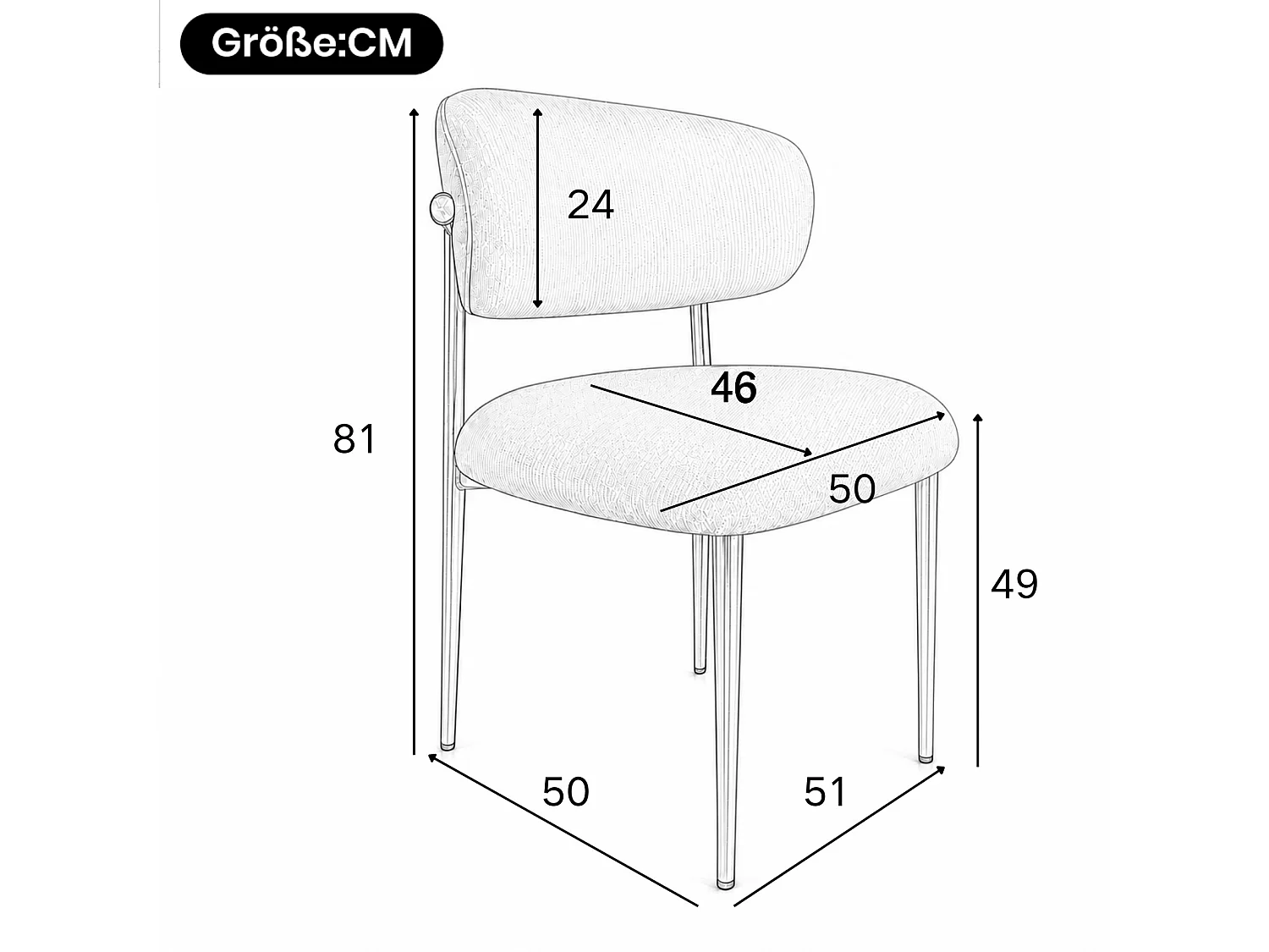 Set di 4 Sedie da Pranzo Moderne 51x50x81 cm - Sedie Imbottite con Gambe Dorate, Portata 125 kg, Stile Elegante - Verde e Oro