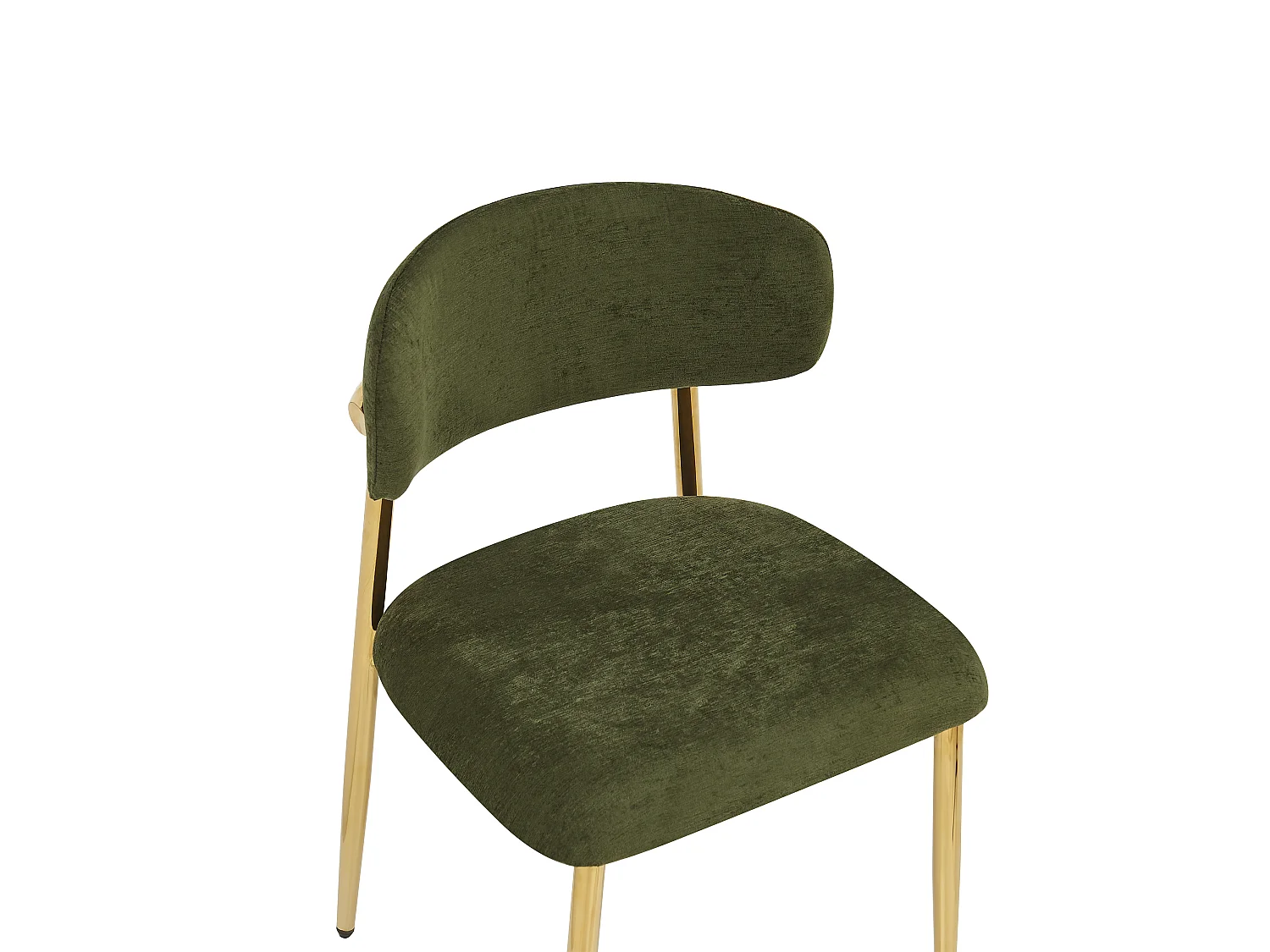 Set di 4 Sedie da Pranzo Moderne 51x50x81 cm - Sedie Imbottite con Gambe Dorate, Portata 125 kg, Stile Elegante - Verde e Oro