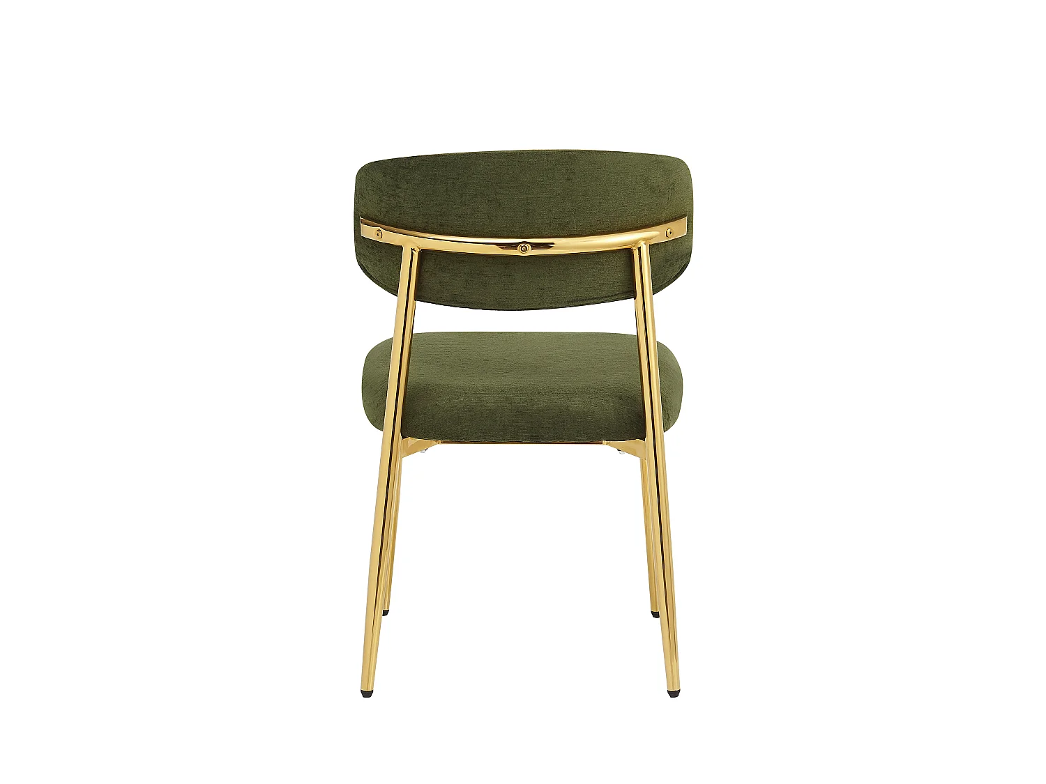 Set di 4 Sedie da Pranzo Moderne 51x50x81 cm - Sedie Imbottite con Gambe Dorate, Portata 125 kg, Stile Elegante - Verde e Oro