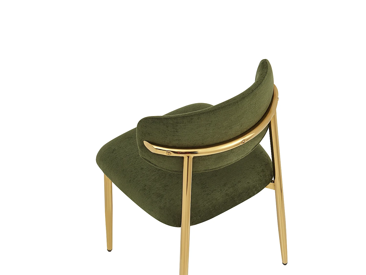 Set di 4 Sedie da Pranzo Moderne 51x50x81 cm - Sedie Imbottite con Gambe Dorate, Portata 125 kg, Stile Elegante - Verde e Oro