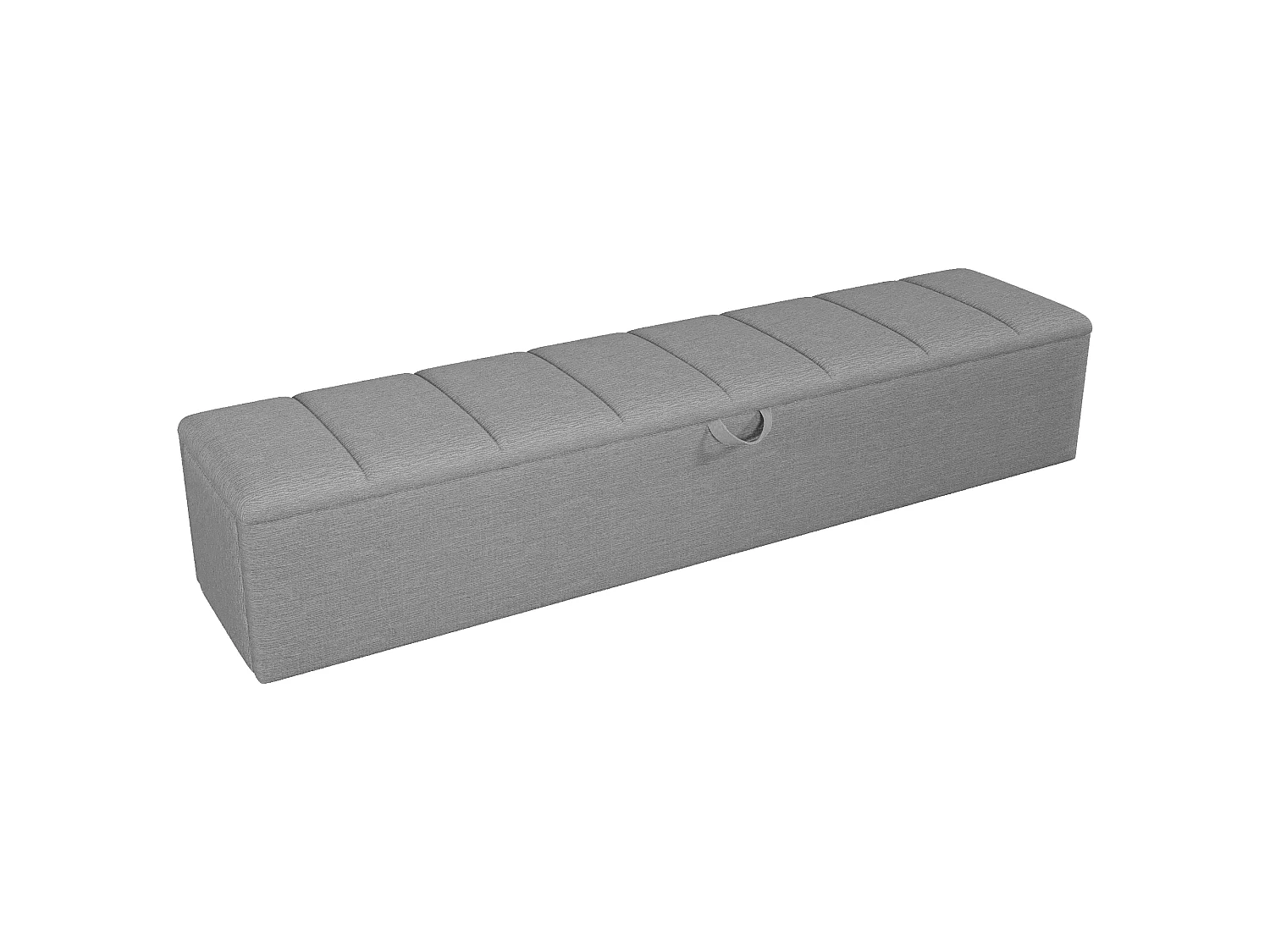 Opbergbank 163 x 32 x 36 cm - Mobiel - Met opbergruimte - Veloursstof - Grijs