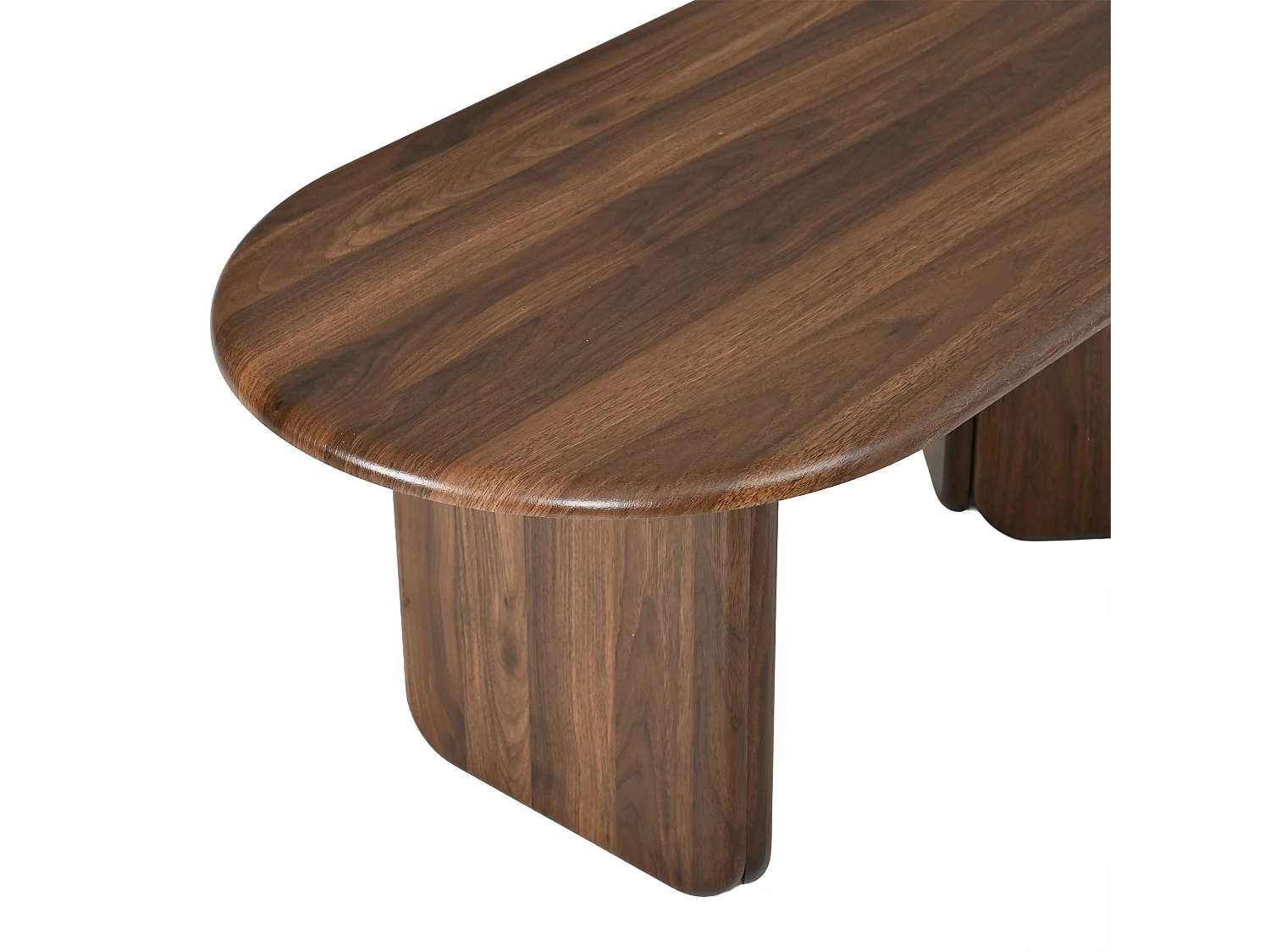 Tavolino da salotto ovale moderno 99x50x40 cm - Tavolino d'appoggio per soggiorno - Piedini decorativi - Ideale per il soggiorno - MDF - Marrone
