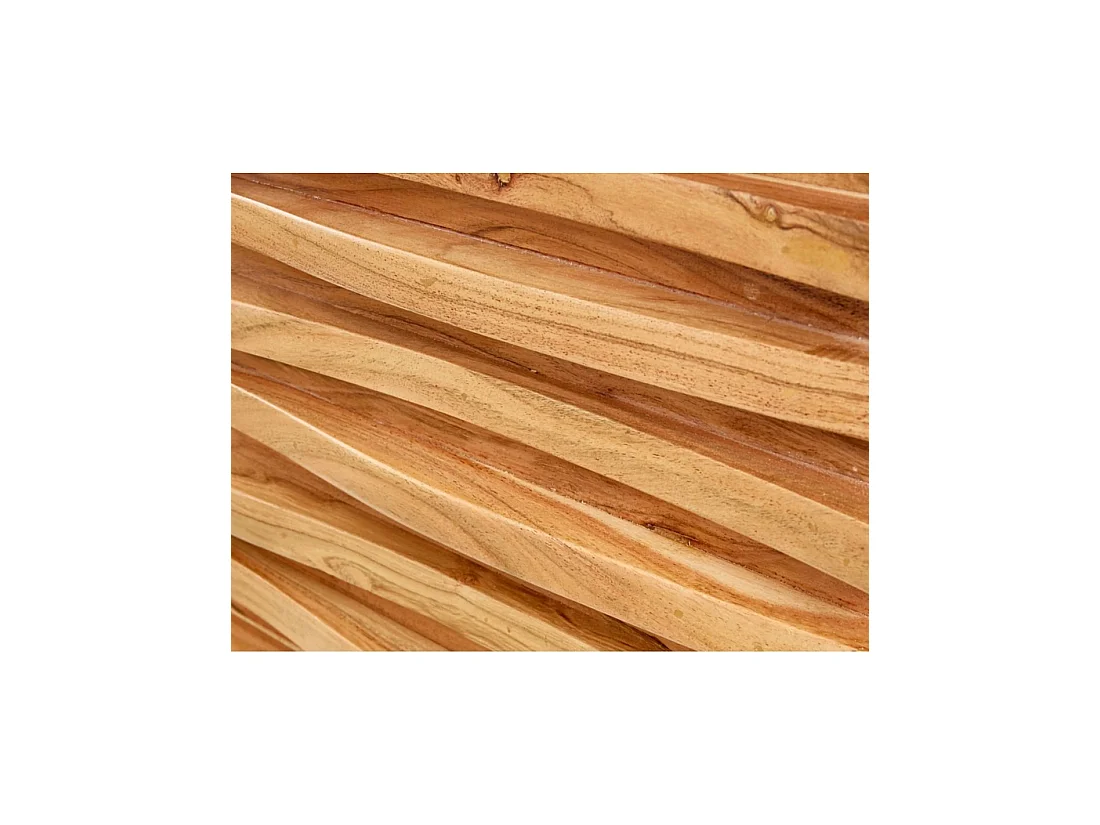 Buffet SAVANA 160 cm en madera maciza de acacia barnizada – 2 puertas, 3 cajones y frentes esculpidos