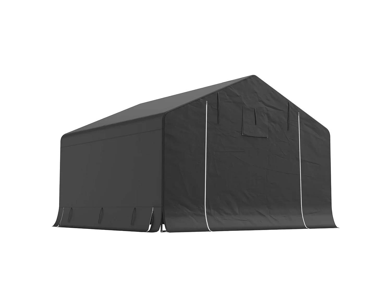 Tente de rangement extérieur - abri de jardin - 3x3x2,1m - métal PE gris