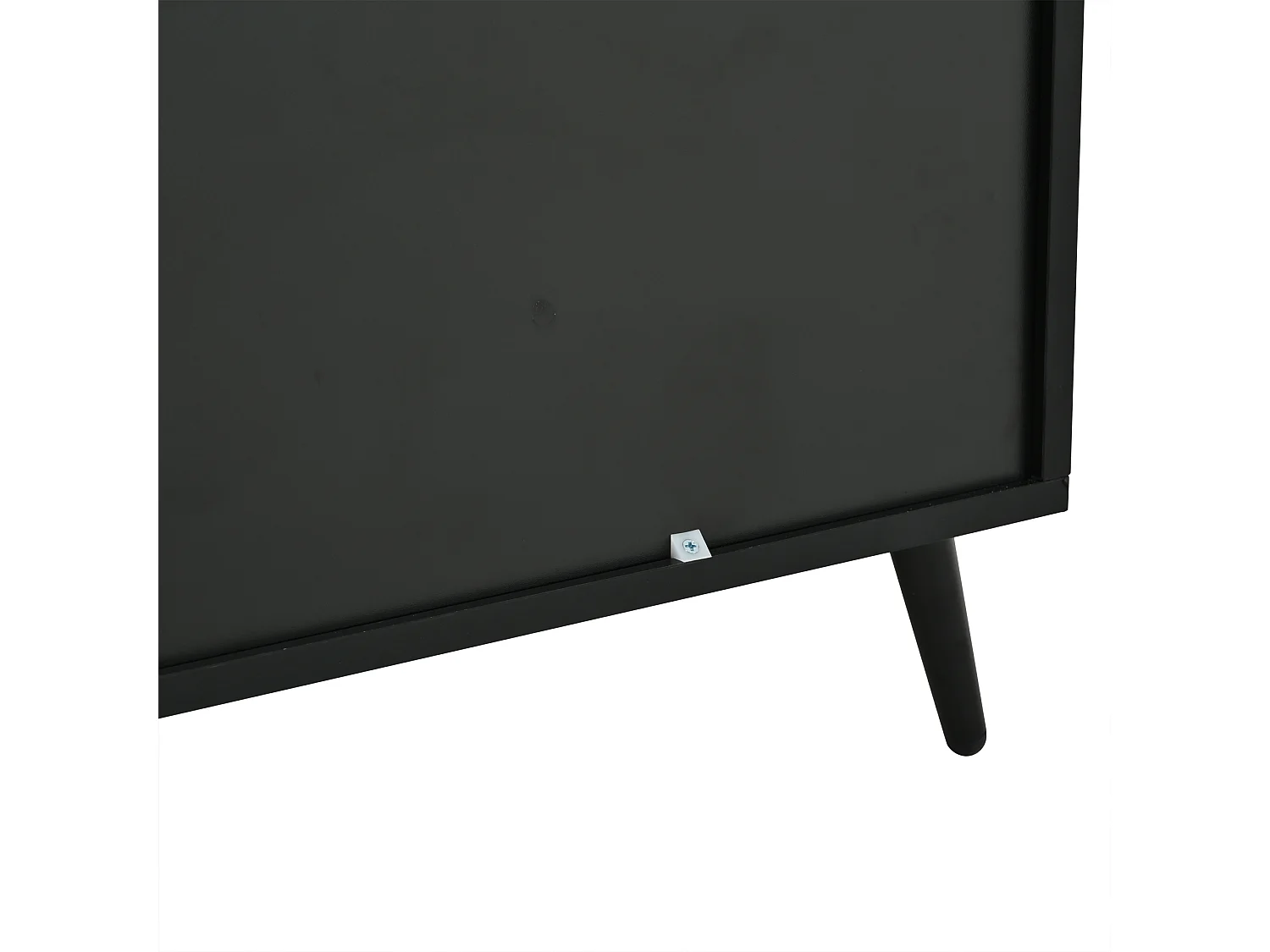 Buffet moderne 120x40x70 cm - Meuble de rangement avec 2 portes et 3 tiroirs - Pieds réglables - MDF - Bois naturel + Noir