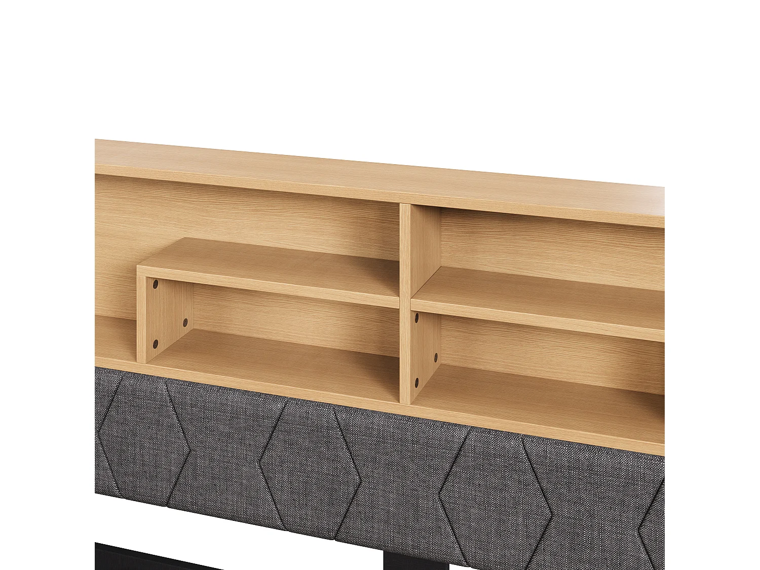 Canapé cama con arcón de 90 x 200 cm - con toma de corriente - con puerto USB - con tira de luz LED - tejido de lino - Gris (colchón no incluido)