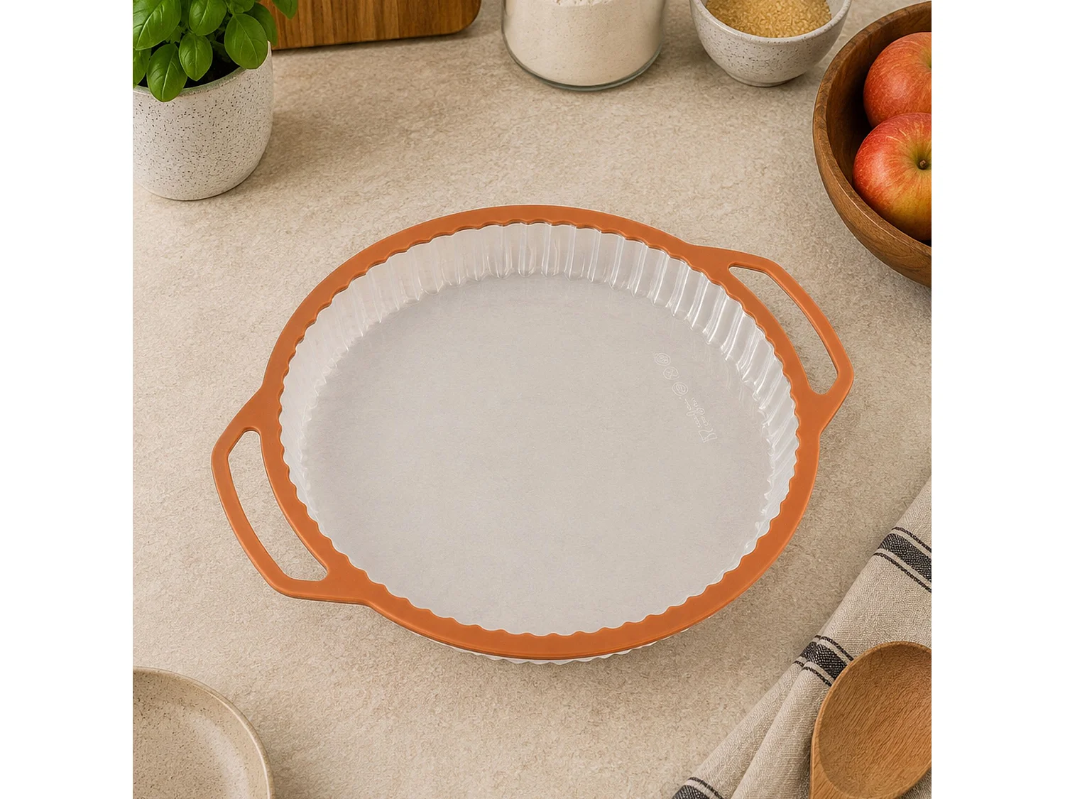 Menastyl - Moule à Tarte Mady 26cm En Silicone Et Acier Carbone