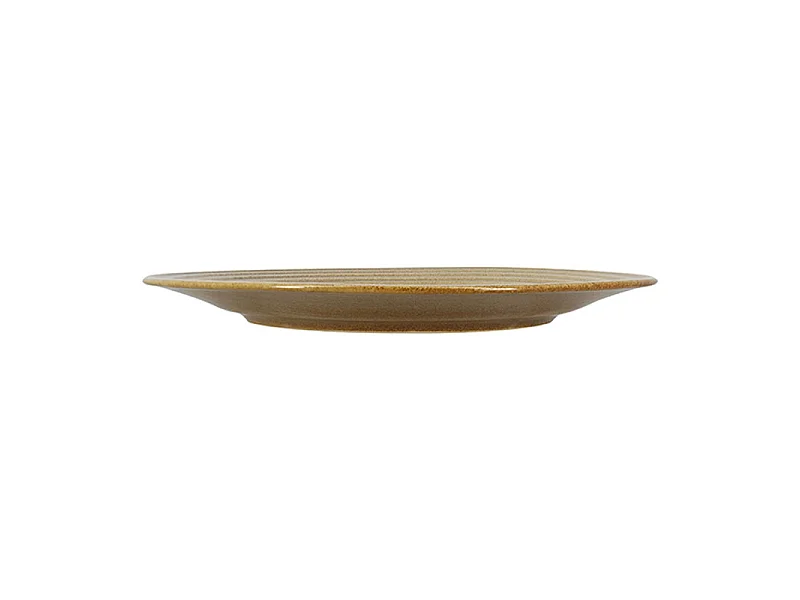 Novastyl - Lot De 6 Assiettes Plates Turbolino 27cm En Gres Caramel
