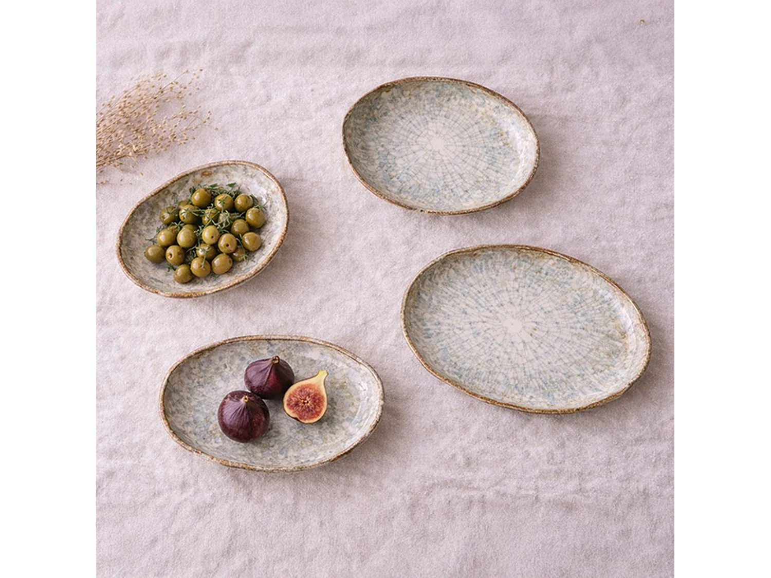 Novastyl - Lot6 Assiettes à Dessert Mineral 20cm En Faience