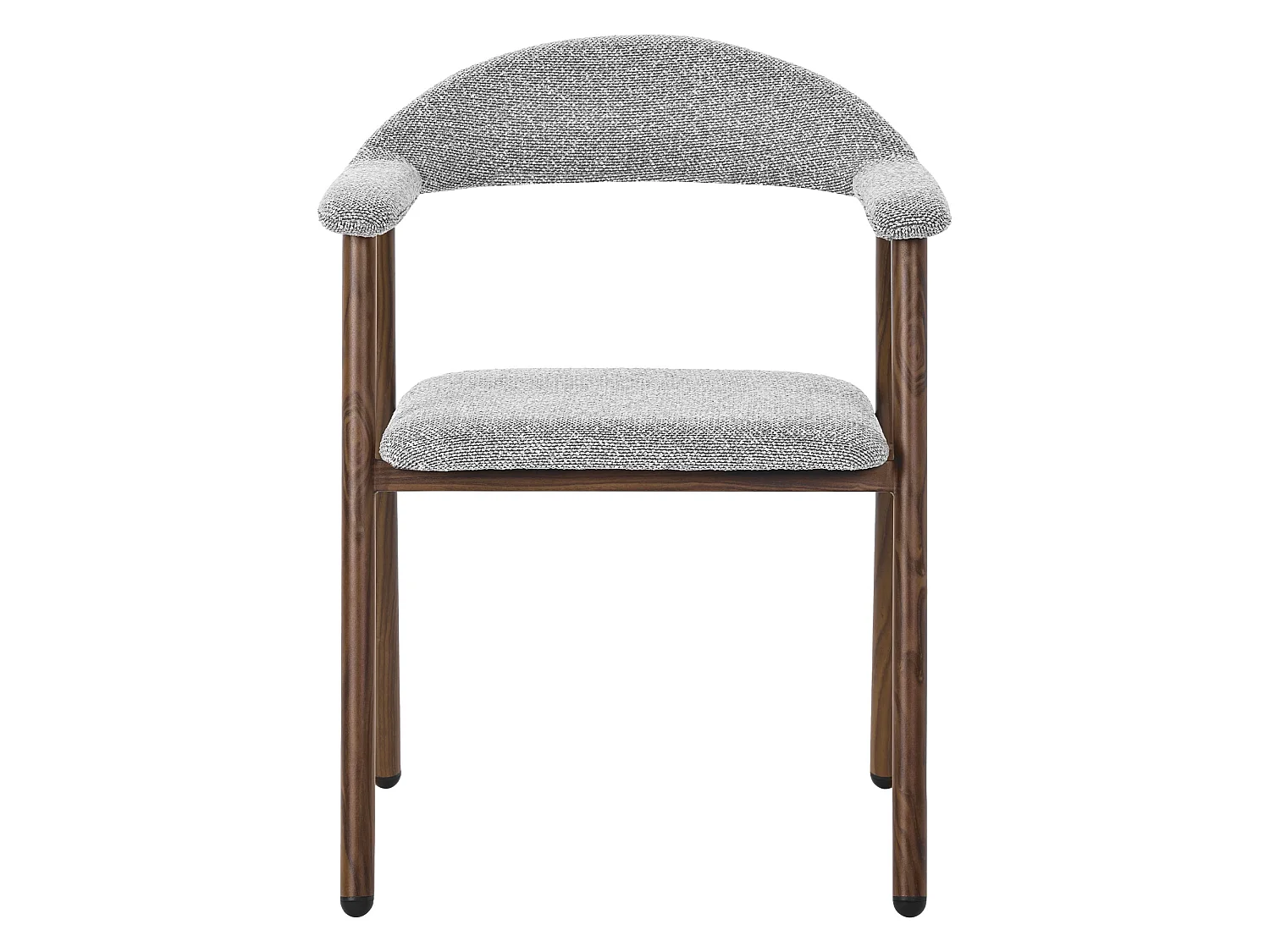 ML-Design Pack 4 sillas de comedor con reposabrazos, asientos de cocina y salón con respaldo, tapizado tejido gris y estructura de acero