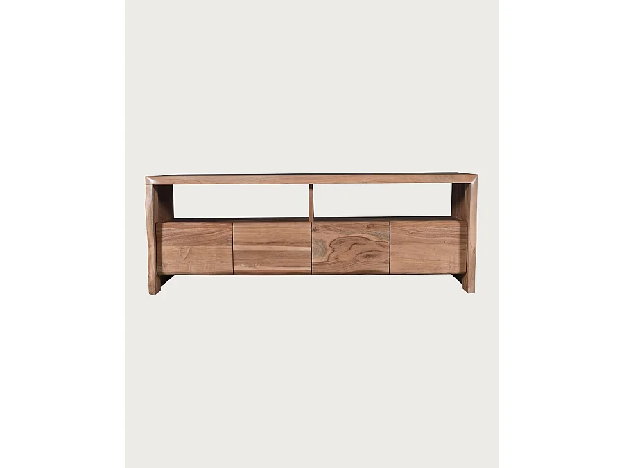 Ella - Mobile porta TV in legno di acacia, 140 cm