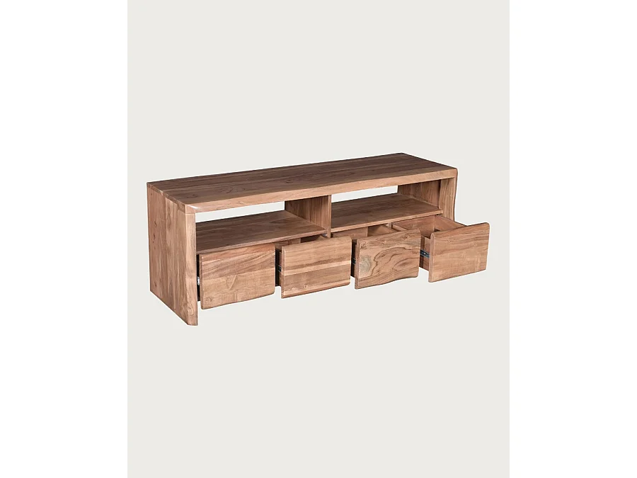 Ella - Mobile porta TV in legno di acacia, 140 cm