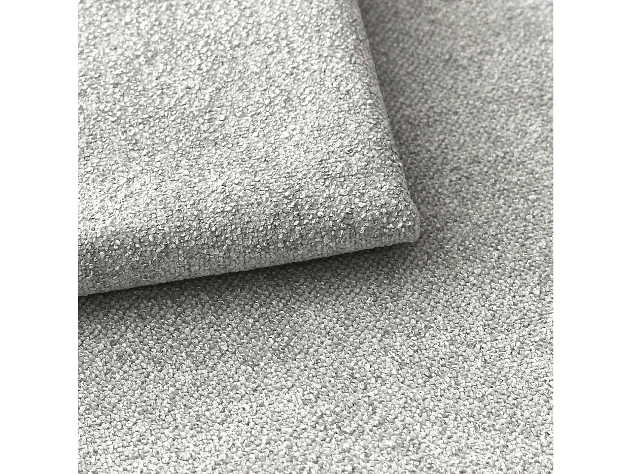 Lit rembourré 140x200 cm Safron avec LED, coffre de rangement et sommier métallique, lit double, tissu chenille, Gris clair