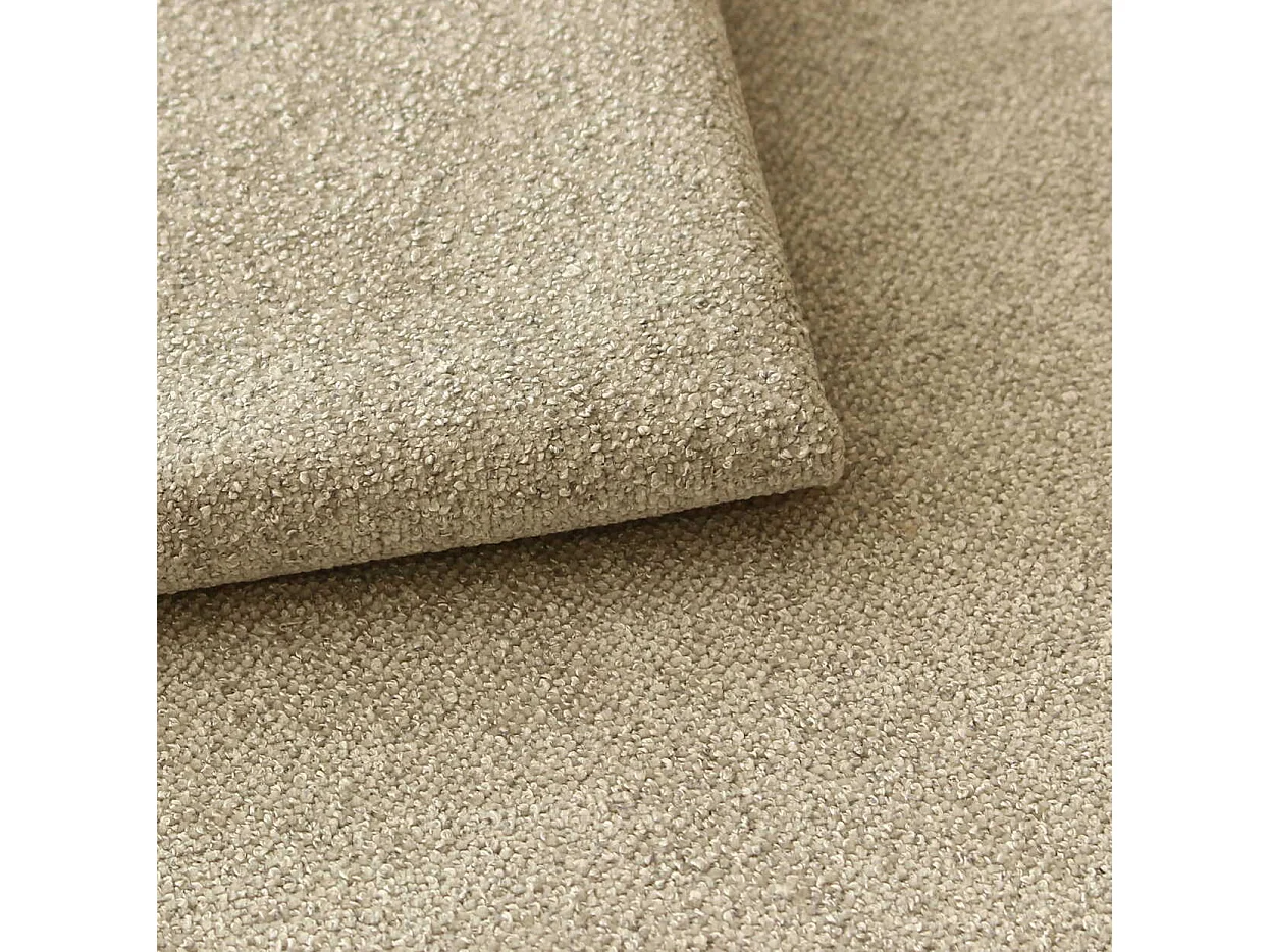 Lit rembourré 200x200 cm Safron avec LED, coffre de rangement et sommier métallique, lit double, tissu chenille, Beige
