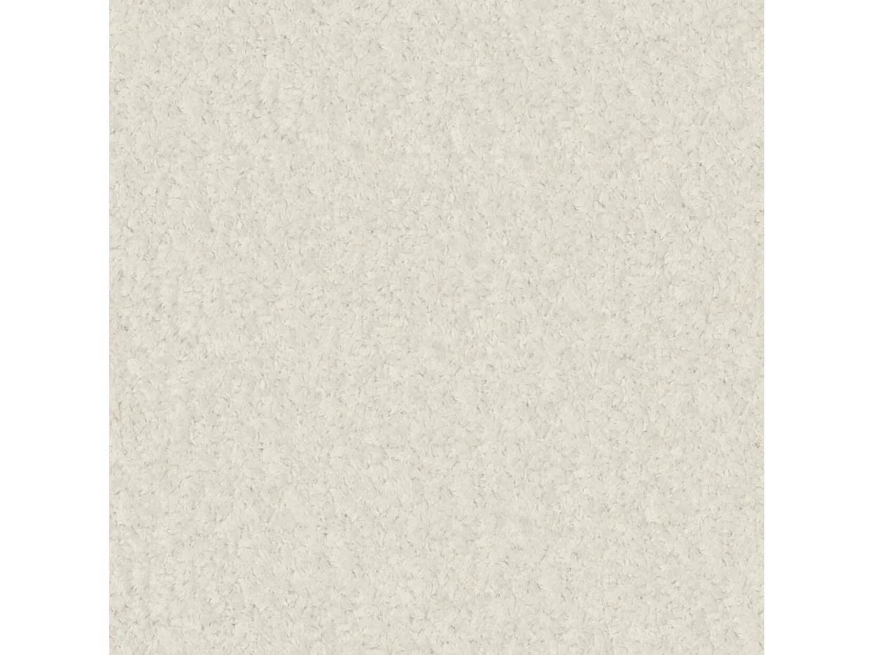 Lit moderne 200x200 cm Lunea avec tête de lit arrondie, mousse épaisse et sommier métallique, Crème