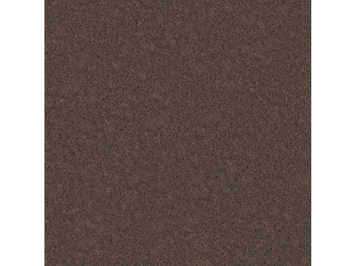 Lit moderne 180x200 cm Lunea avec tête de lit arrondie, mousse épaisse et sommier métallique, Marron