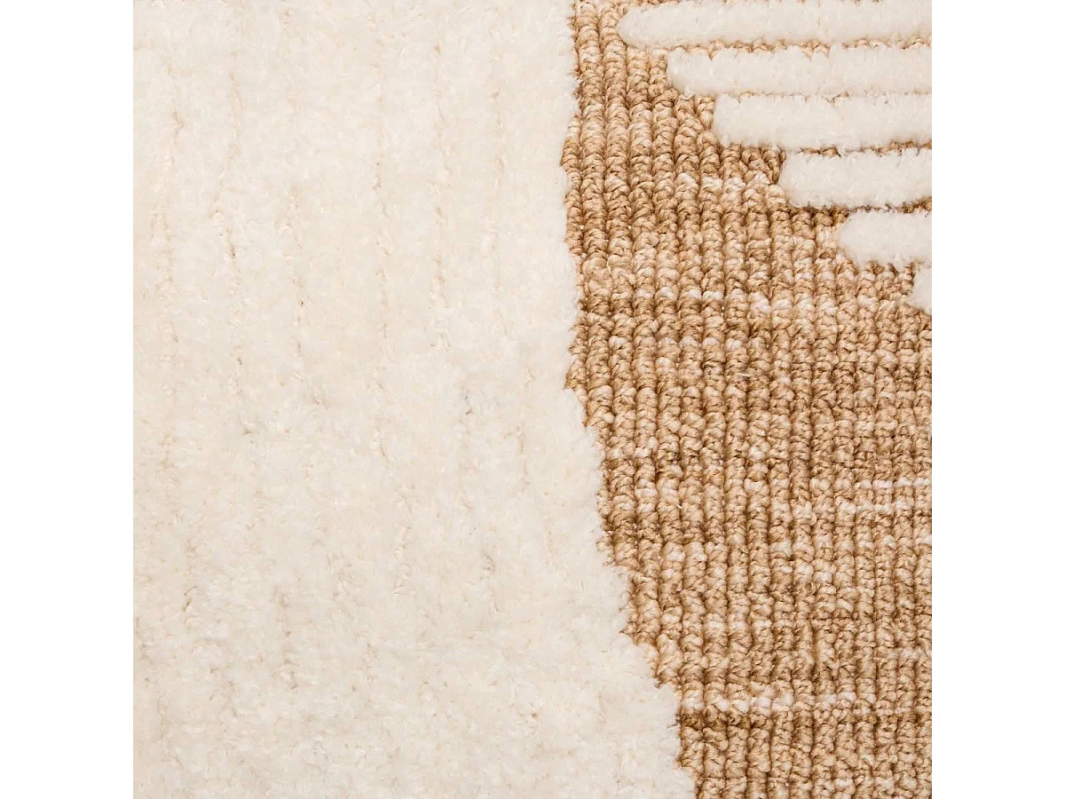 Coussin Déco en Relief "Loomia" 40x40cm Beige Lin