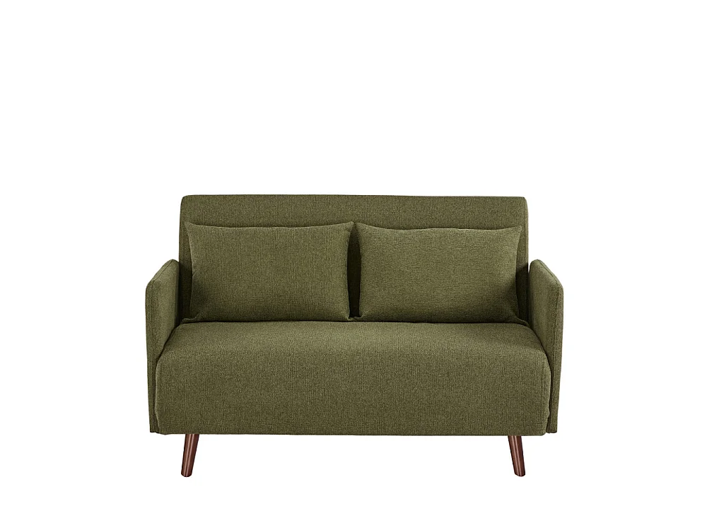 Belushi - Canapé convertible 2 places en tissu L120cm - Vert